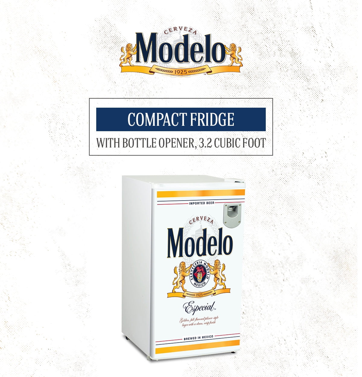 Modelo Fridge w/ Bottle Opener, 3.2 cu ft (90L), White - Image 2