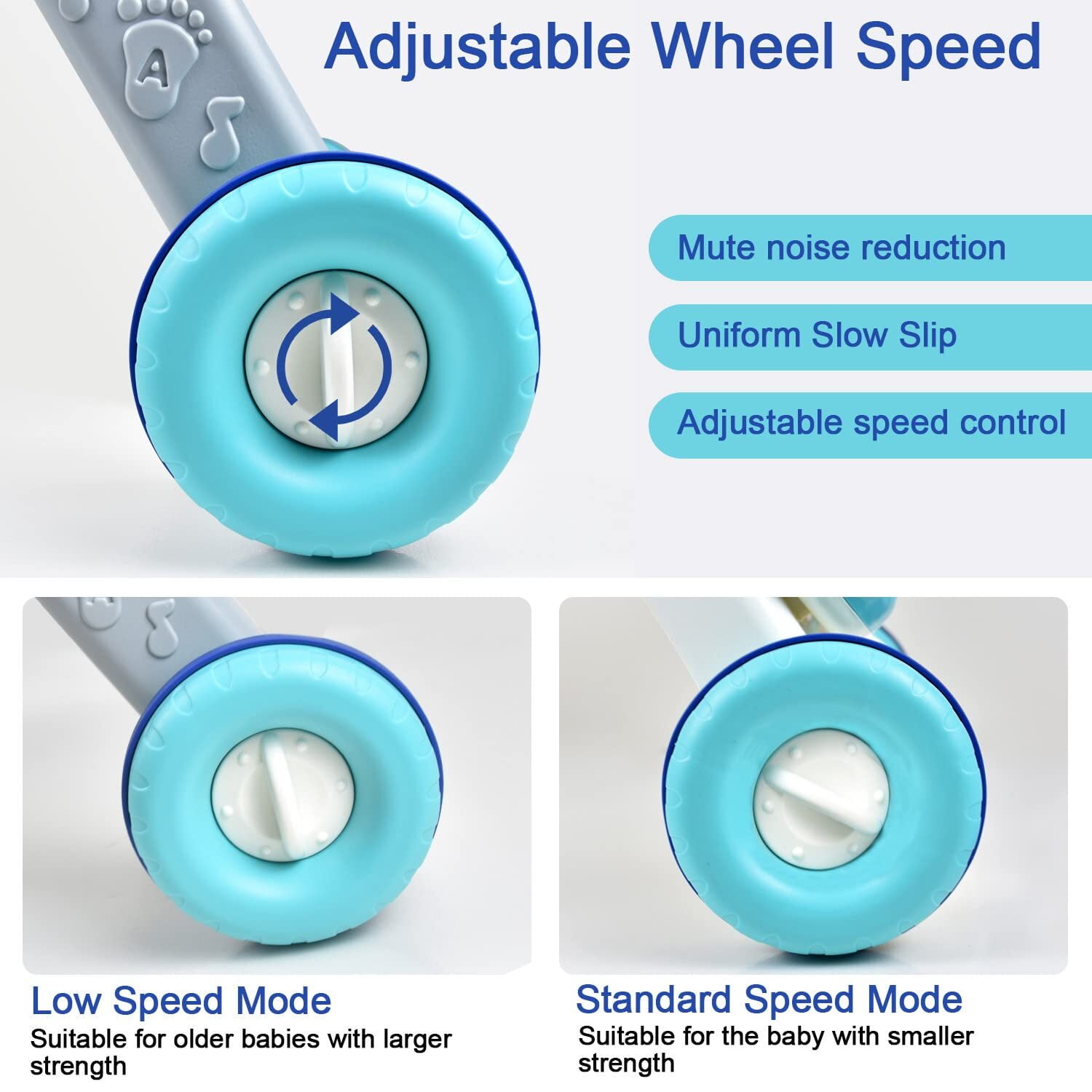 Ant Class Sit to Stand Learning Walker, 3 in 1 Baby Walkers for Boys Infant Wlakers for Girls Walking Toys for Toddlers 1-3, Blue - Image 3