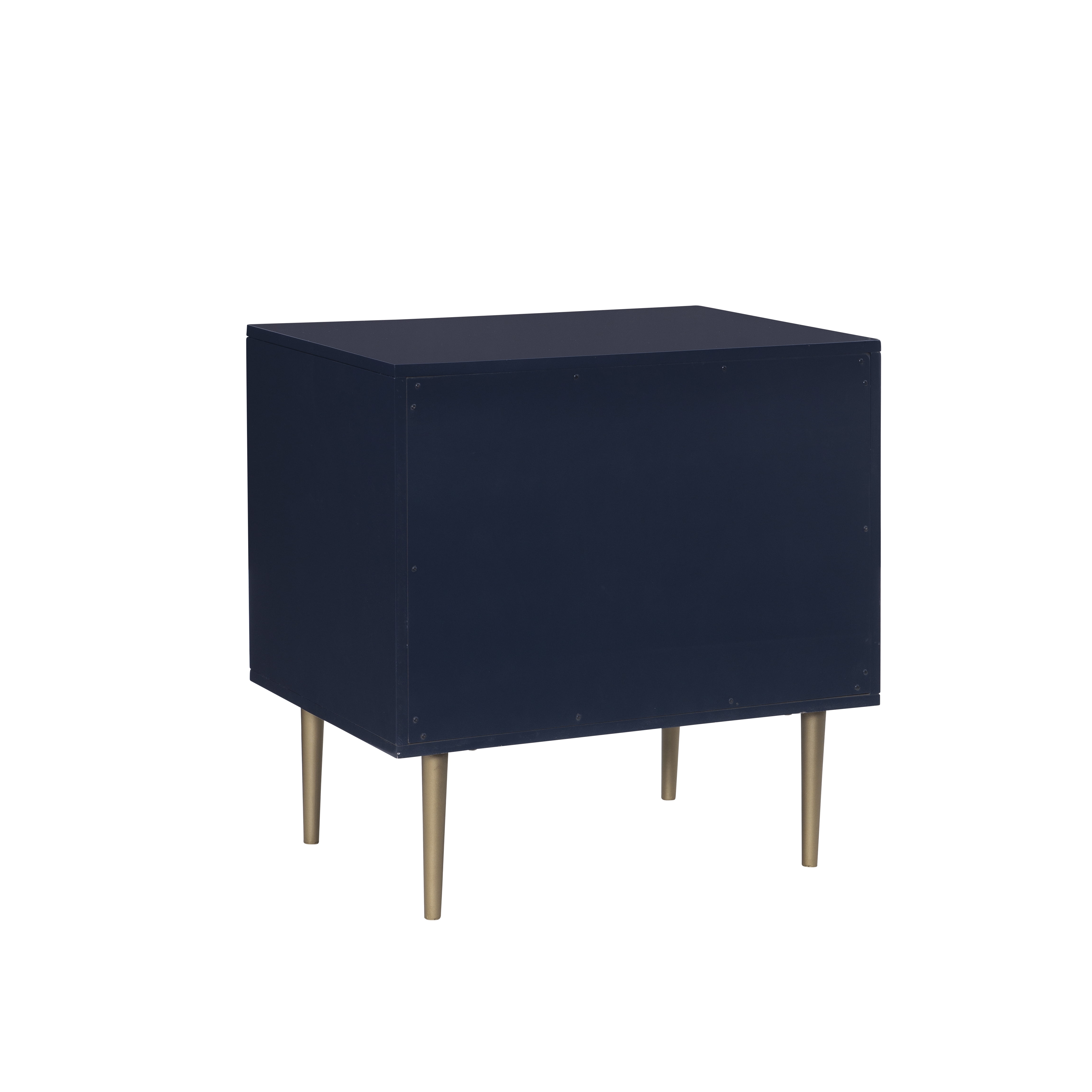 Linon Galena 2-Drawer Nightstand, Navy - Image 8