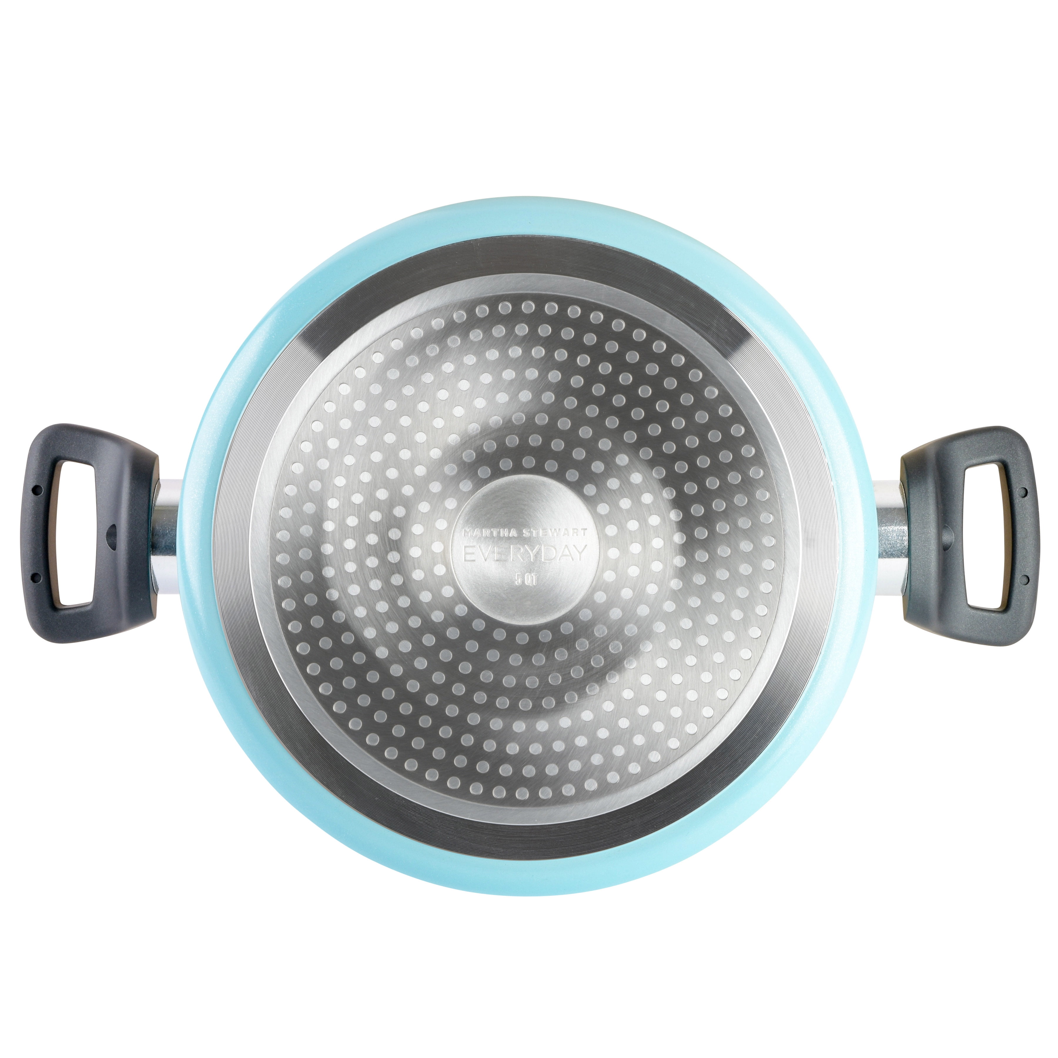 Martha Stewart Everyday Hearne 10-Piece Dusty Blue Enamel Aluminum Cookware Set - Image 5