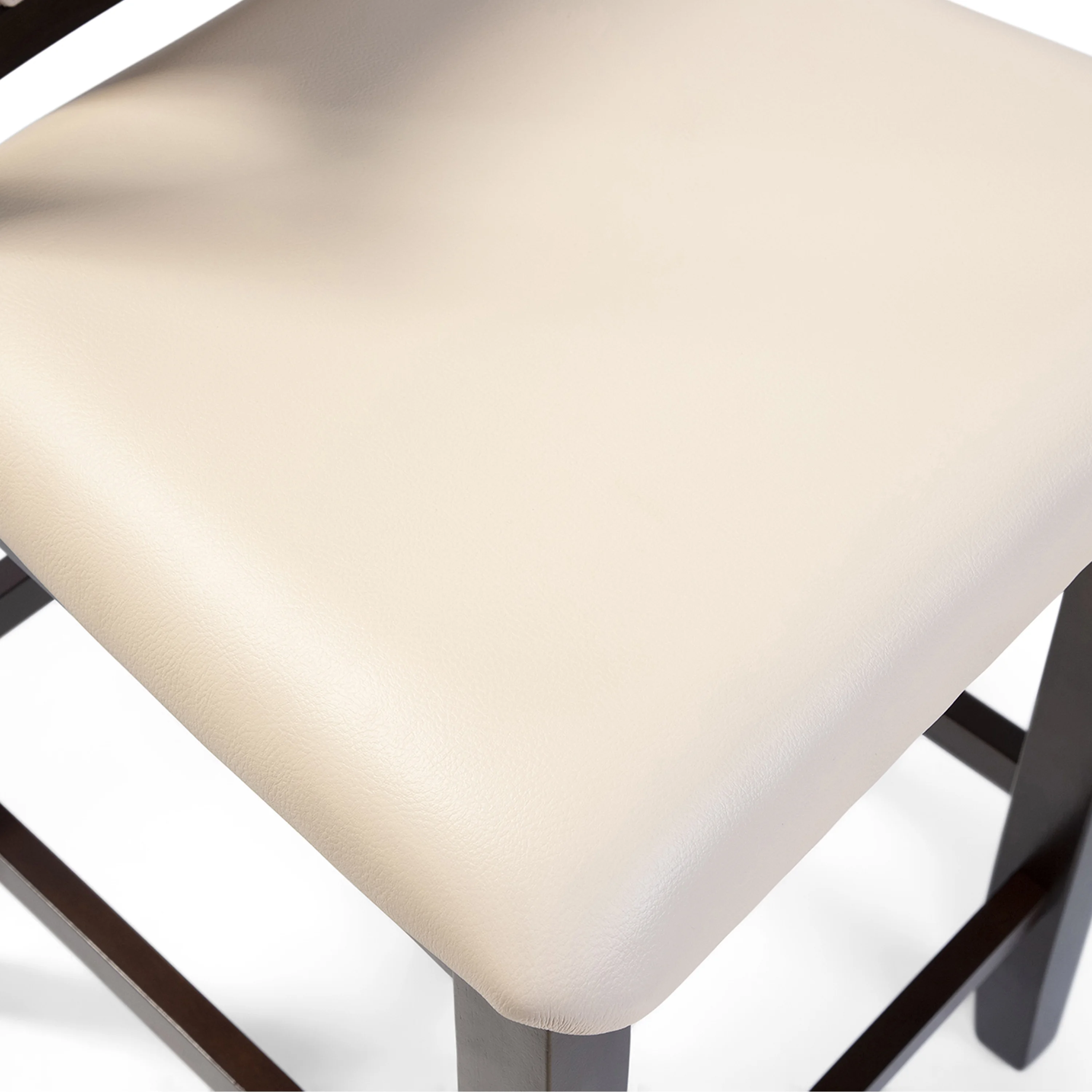 Aulnois Transitional Counter Height Dining Chairs, Ivory, Set of 2 - Image 3