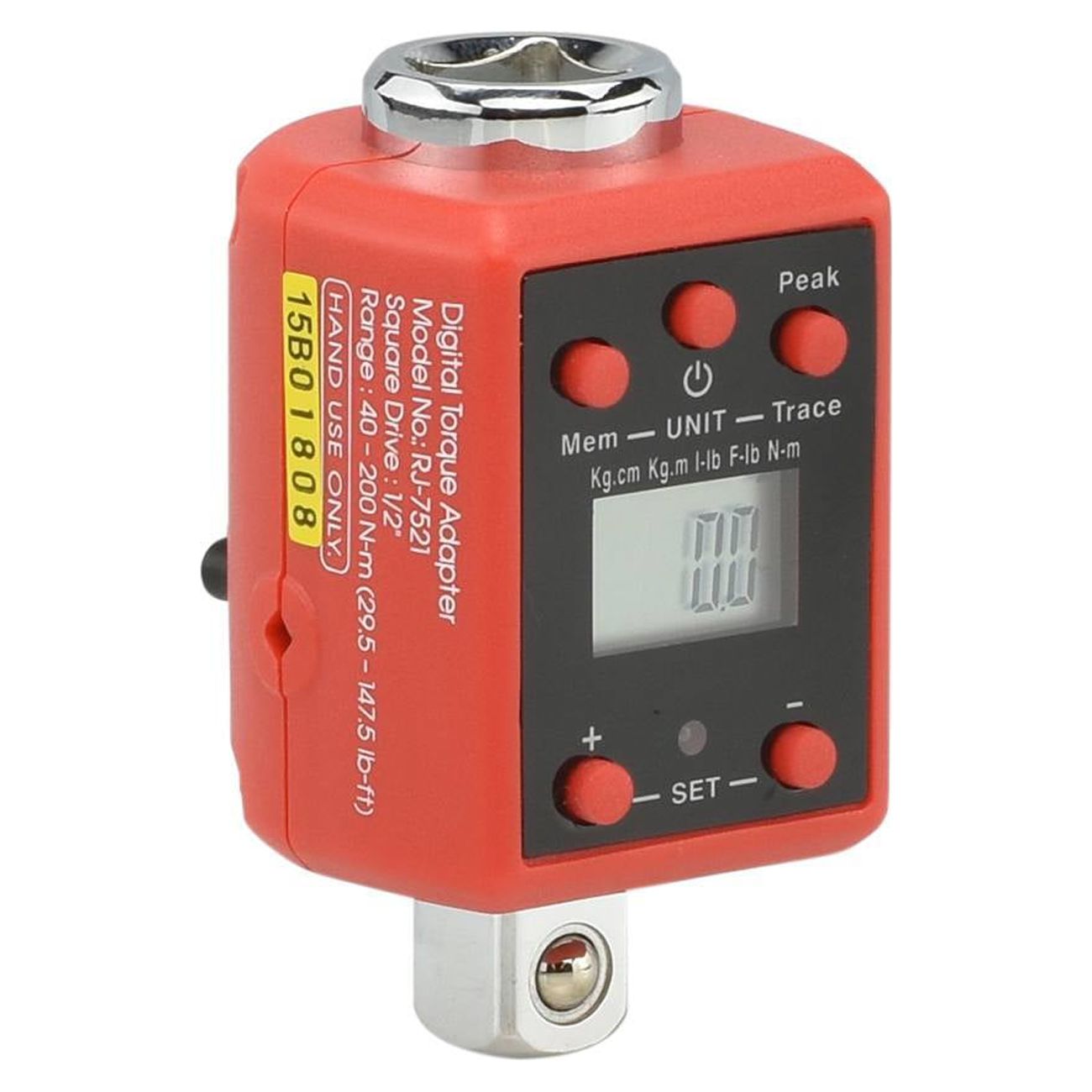 Neiko 20741A 1/2” Digital Torque Adapter, 29.5-147.5 Ft-Lb, 1/2” Drive Digital Torque Wrench Converter/Torque Wrench Adapter, Alert Signals Torque Setting, Calibrate Digital & Analog Torque Wrench - Image 7