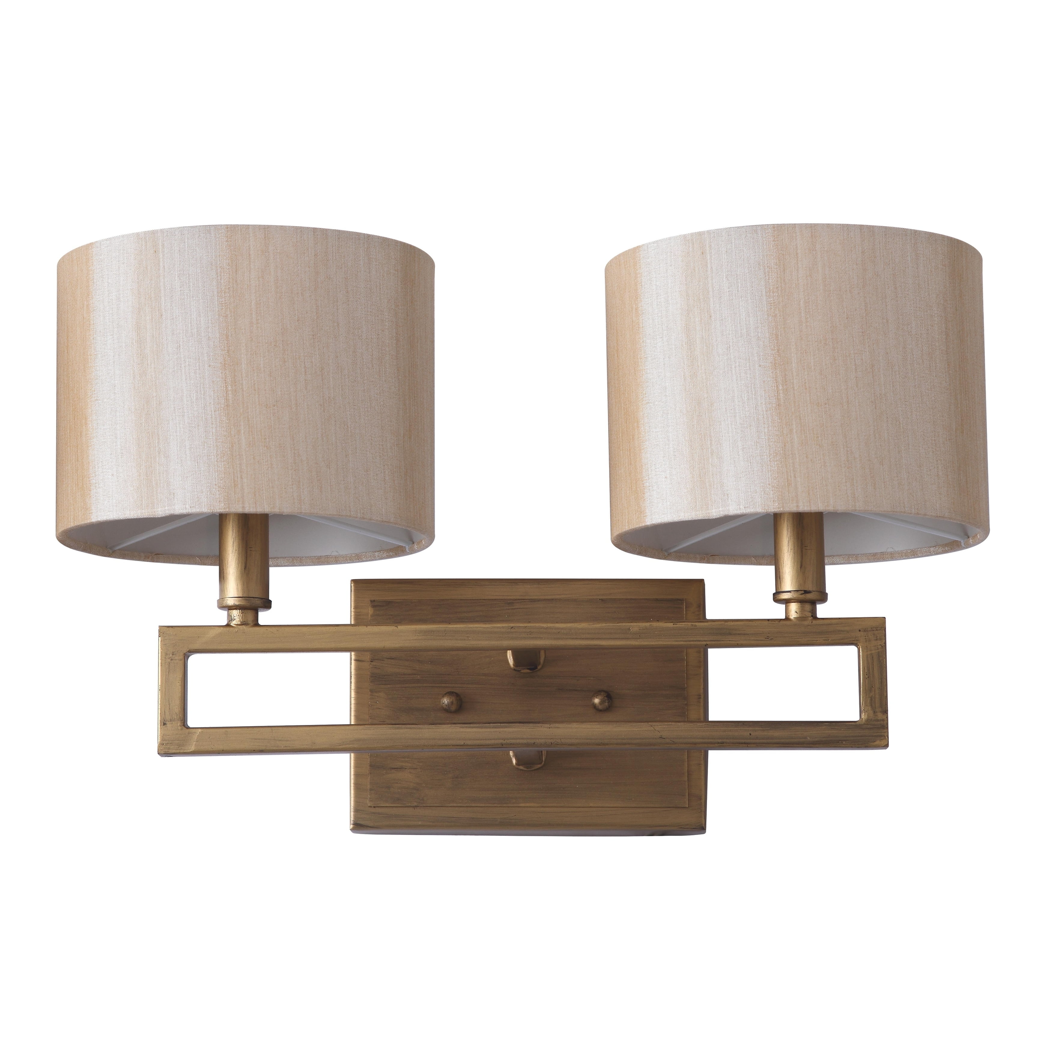 SAFAVIEH Catena 9.25 in. H Rustic Double Light Sconce, Antique Gold - Image 5