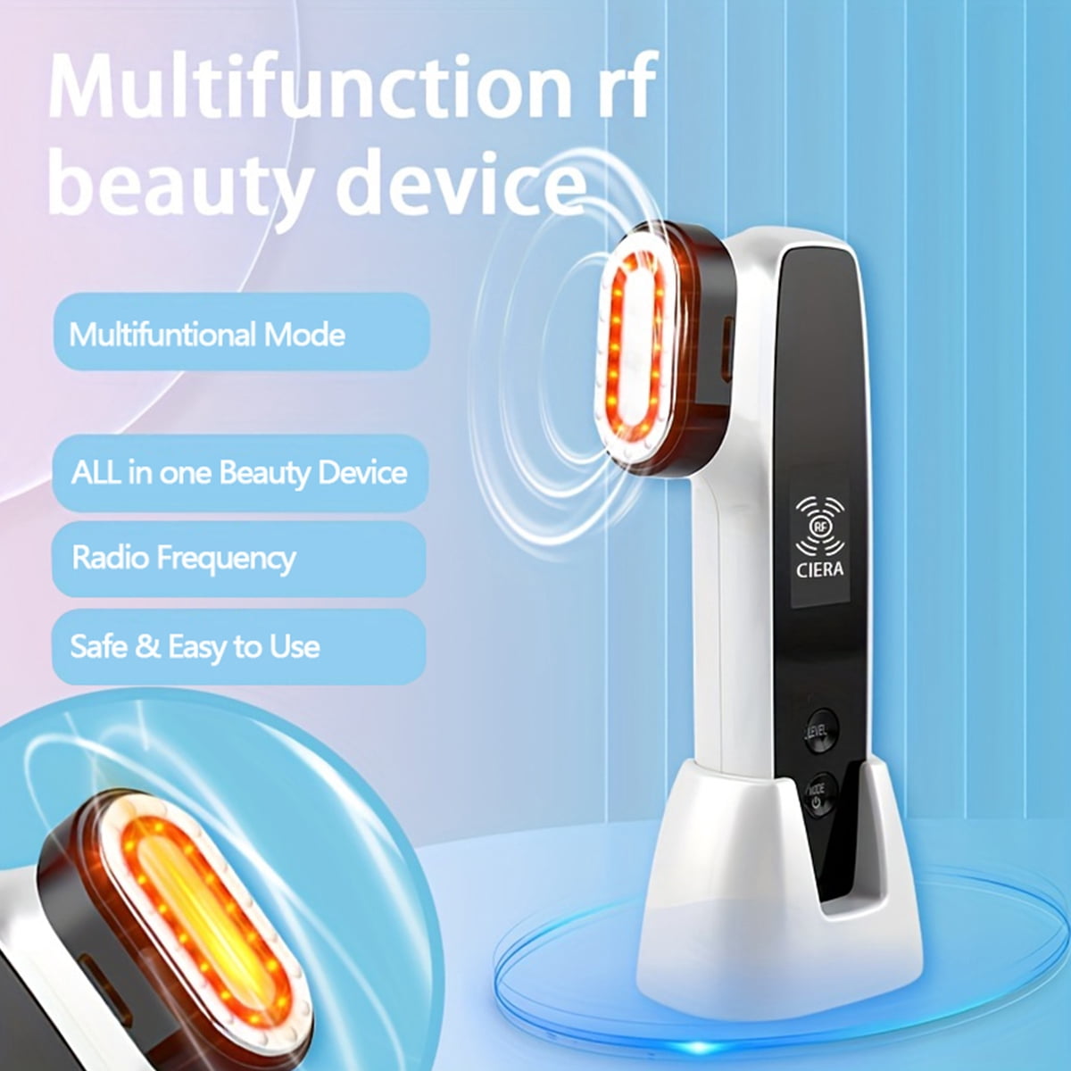 CENYEDA Skin Tightening Device, 6-in-1 Facial Massager, Red Light Therapy Anti Wrinkle Rejuvenation - Image 2
