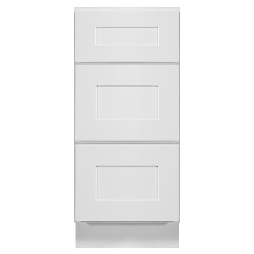 Design House 561456 Brookings Unassembled Shaker Drawer Base Kitchen Cabinet 15x34.5x24, White - Image 17