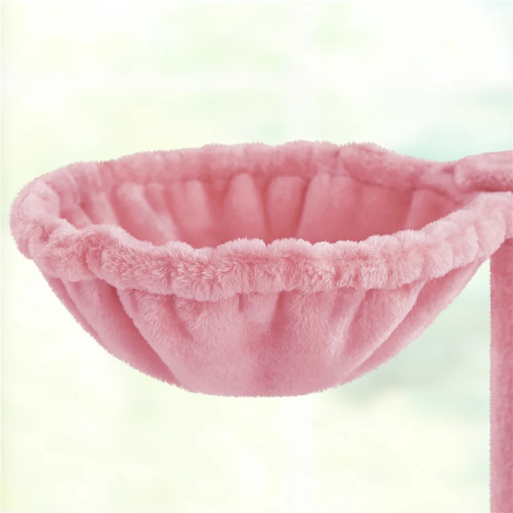 Renwick 54" Multilevel Cat Tree with Condo, Pink - Image 3