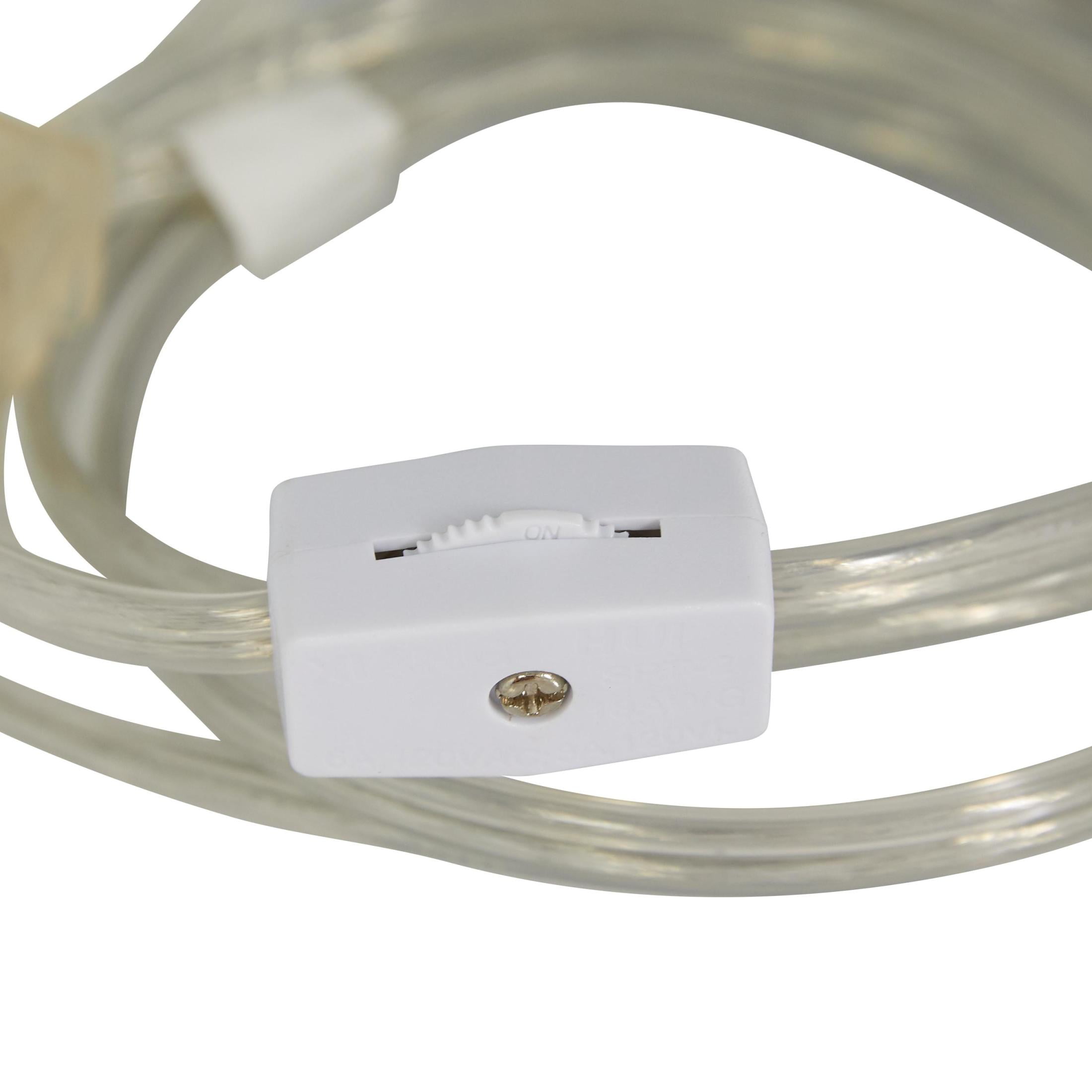 DecMode 28" Ribbed Blue Table Lamp with White Fabric Shade - Image 4