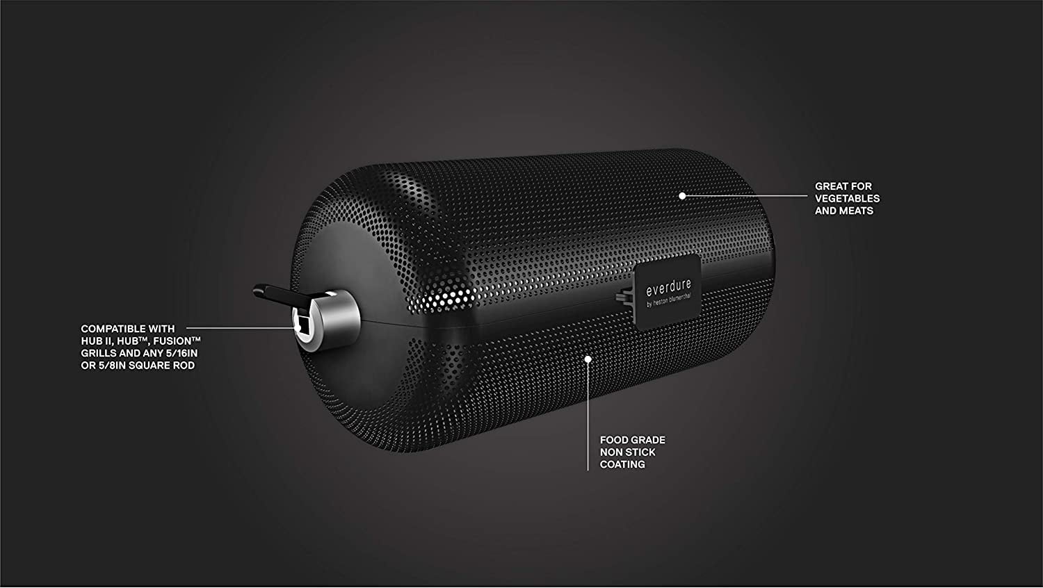 Universal Grill Rotisserie Basket For Vegetables, Meat and Fish - Image 4