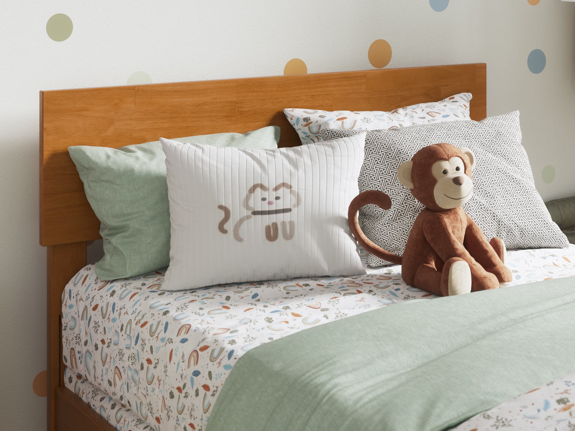 AFI Orlando Twin Solid Wood Foundation Bed, Light Toffee - Image 2