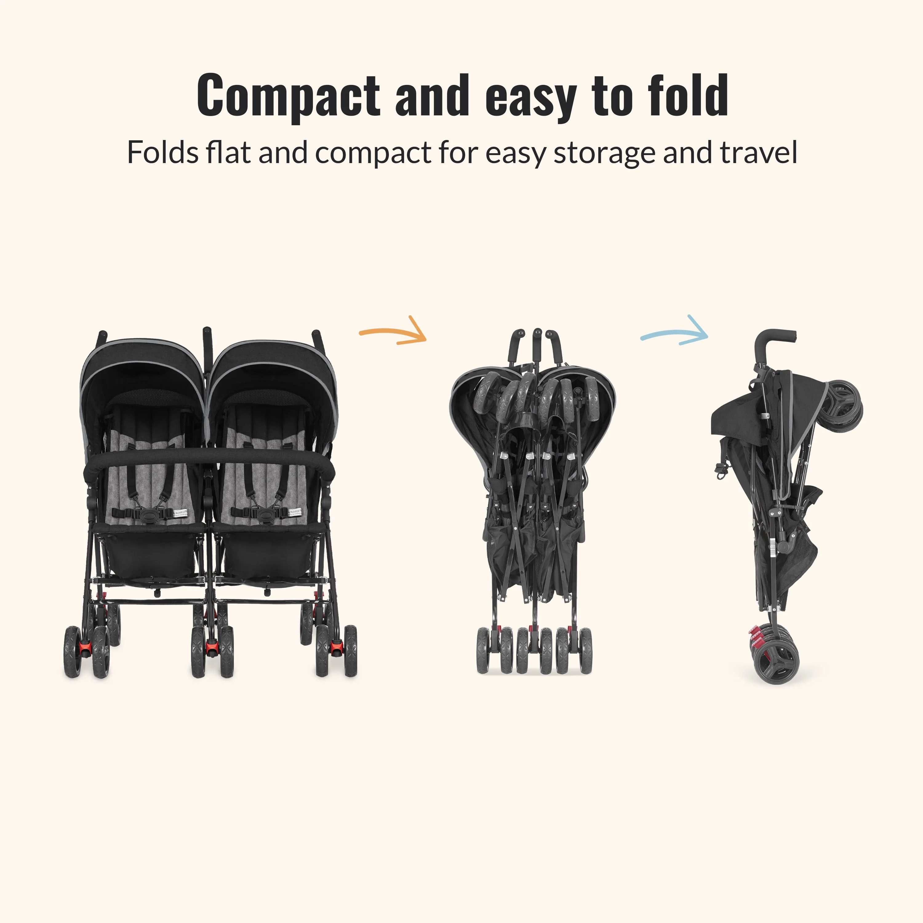 Dream On Me Volgo Twin Umbrella Stroller - Image 9