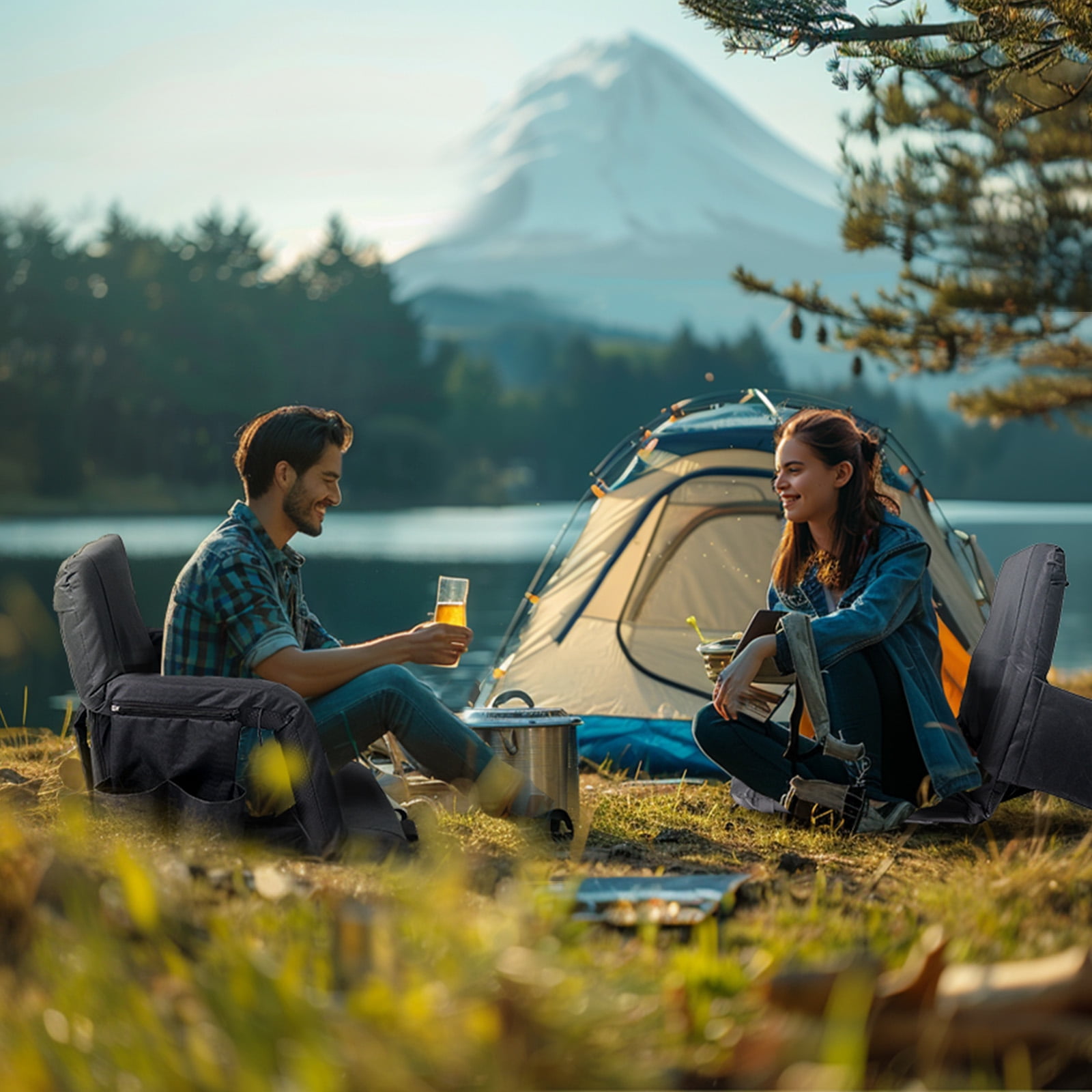 Slsy 25" Heated Massage Stadium Seats, Folding Bleacher Chair, 3 Levels of Heat&Massage, 6 Reclining Positions for Indoor Stadiums, Baseball Stadiums - Image 8