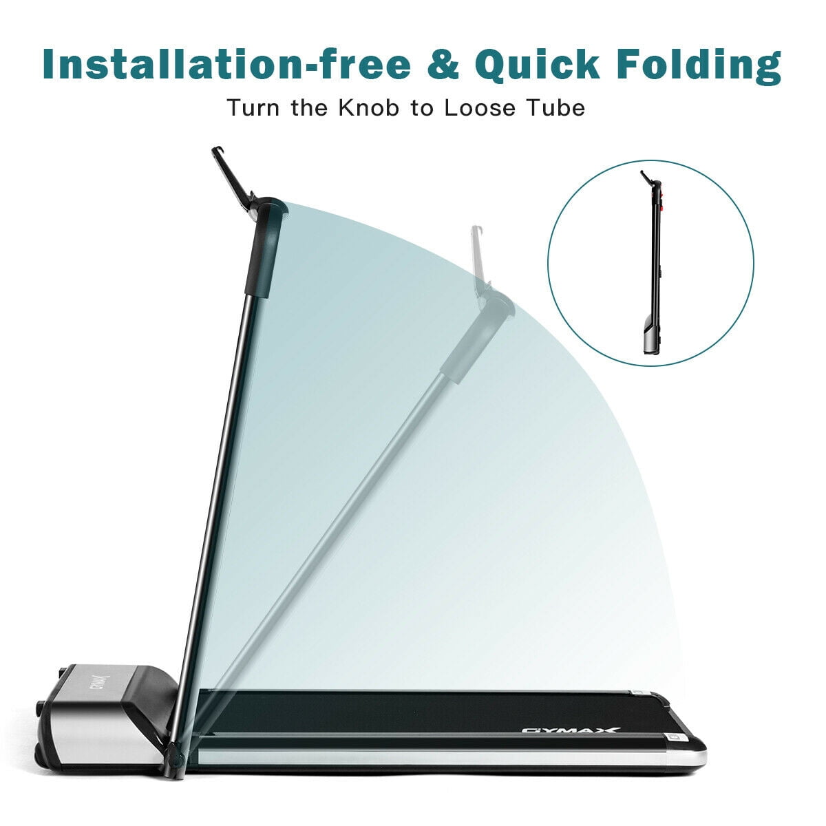 Gymax 450W Ultra-thin Electric Folding Treadmill Motorized Running Jogging Machine - Image 9