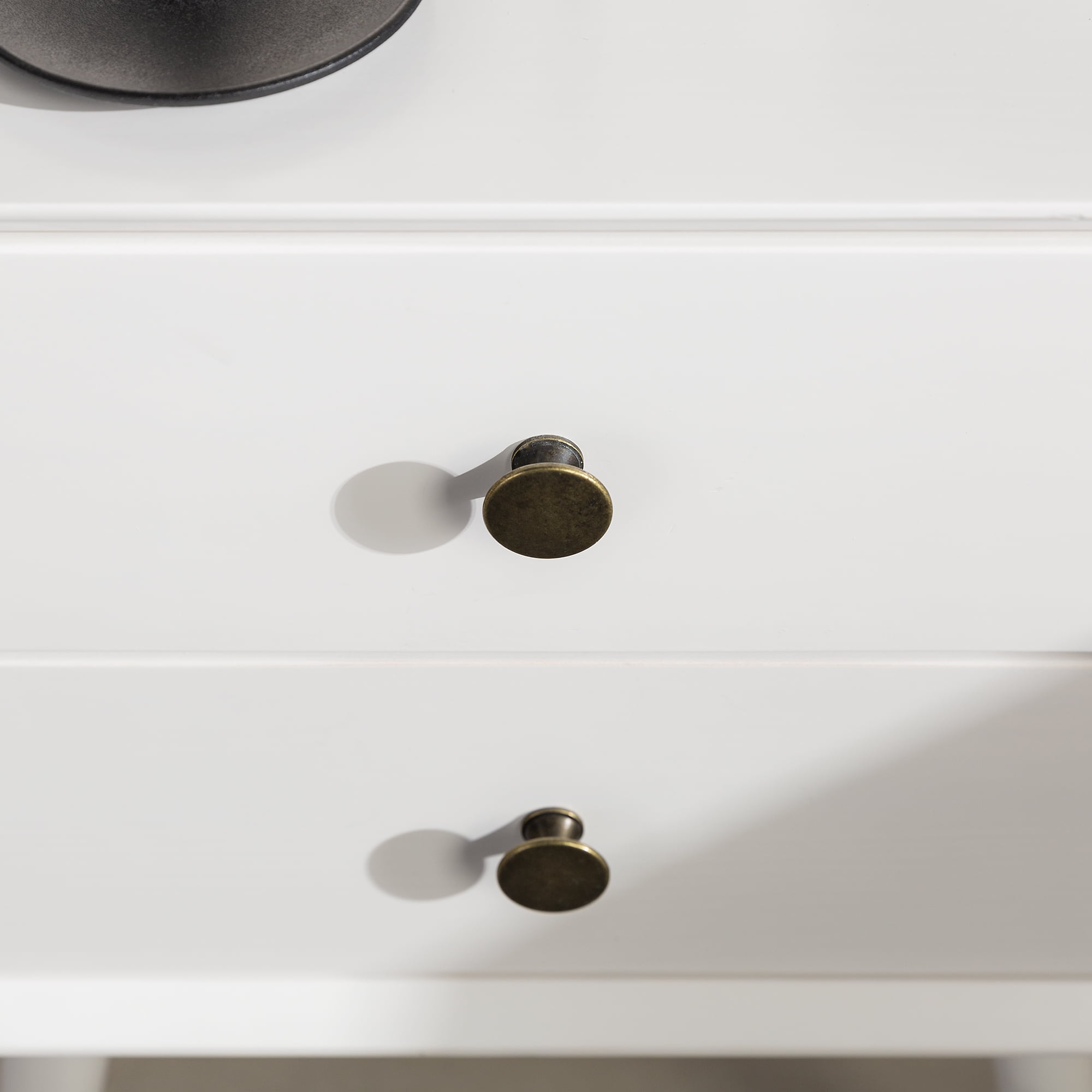 Walker Edison Mid Century Modern 2 Drawer Nightstand, White - Image 6