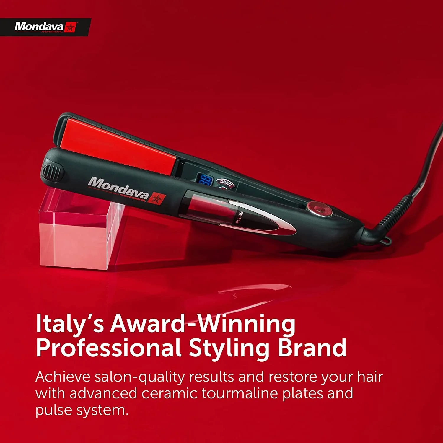 MONDAVA Ceramic Tourmaline Flat Iron and Curler, Pulse Vibration to Tame Wild Hair in 8 Min, Hair Straightener - Image 9