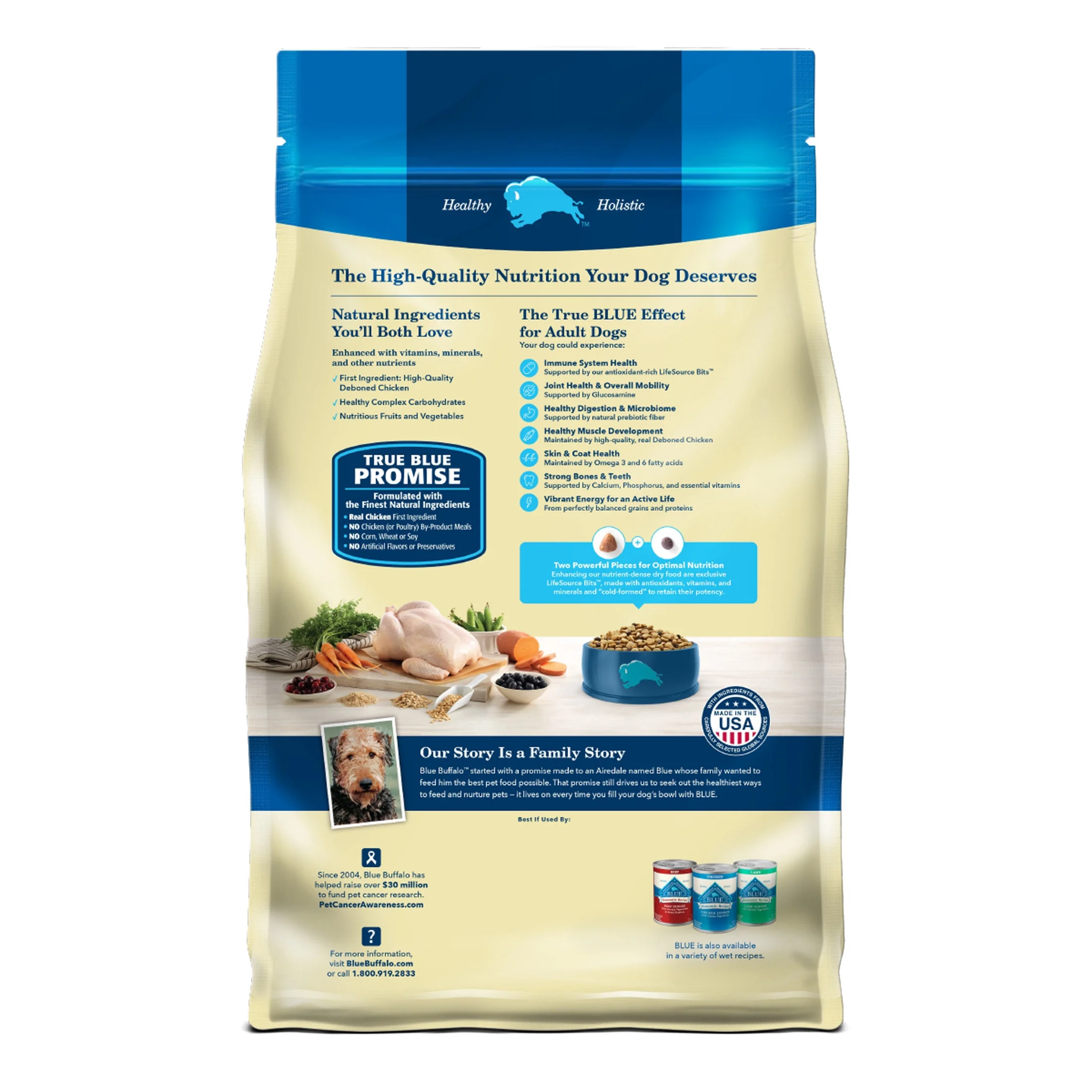 Blue Buffalo Life Protection Formula Adult Dry Dog Food, Chicken & Brown Rice, 30 lbs. - Image 3