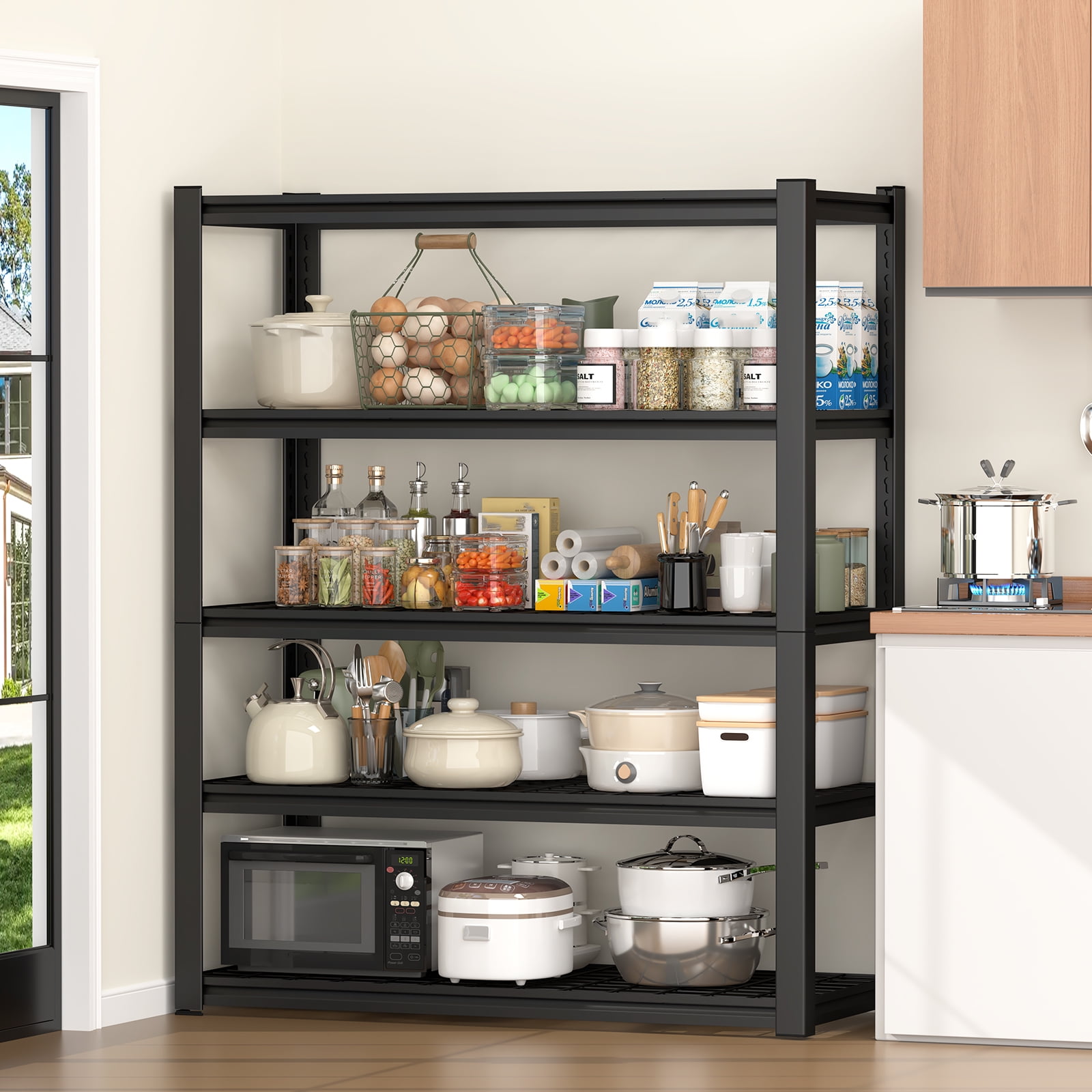 TrumanPick Storage Shelves 2500LBS Metal Wire Shelving Units Garage Storage Rack 48"W x 18"D x 72"H Heavy Duty Adjustable Industrial Shelving - Image 4