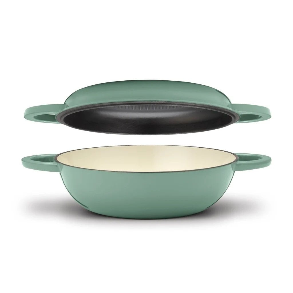 Cuisinart Chef's Classic Enameled Cast Iron 2-in-1 Multipurpose Set | Sage Green - Image 4