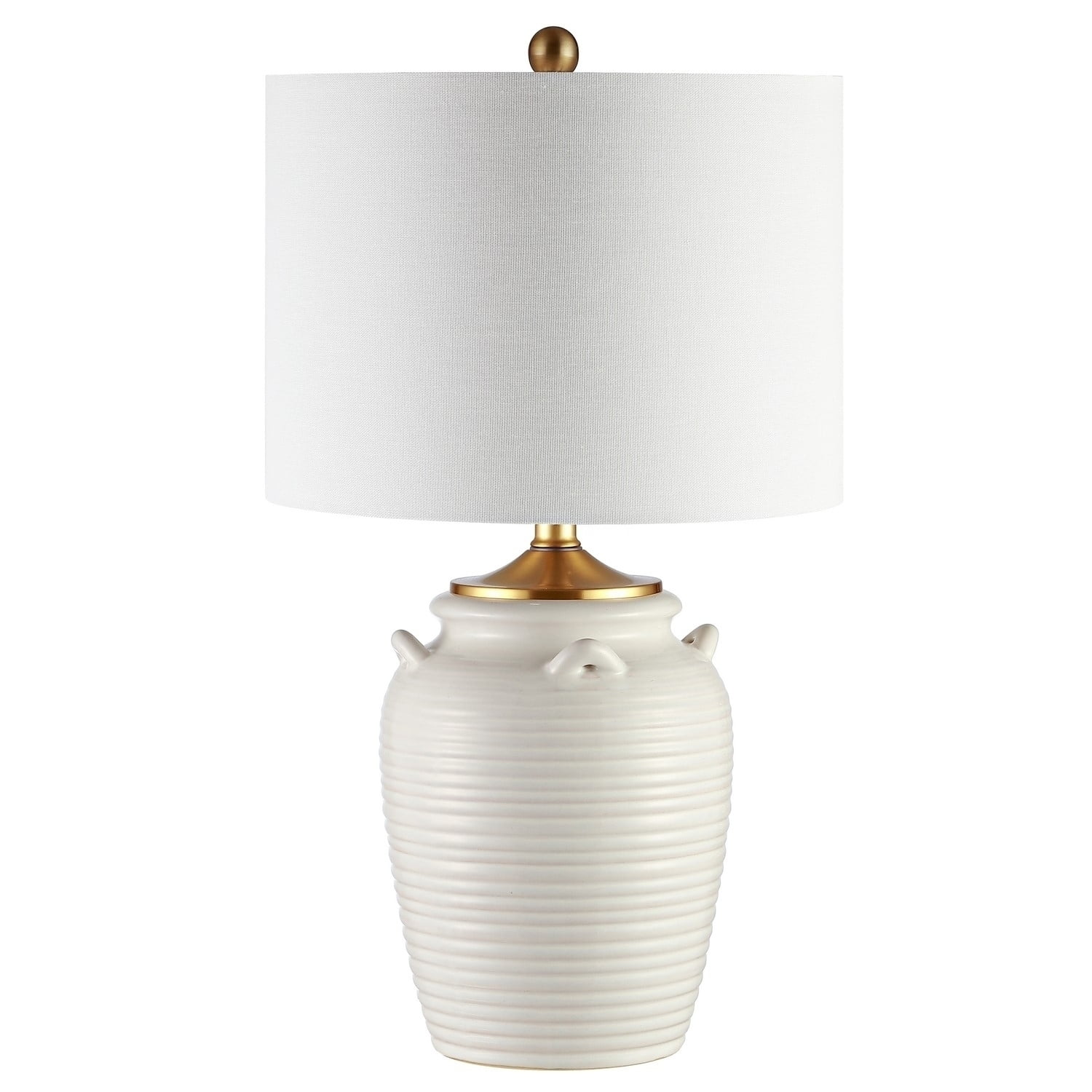 SAFAVIEH Lener 24 in. H Rustic Modern Table Lamp, Ivory - Image 2