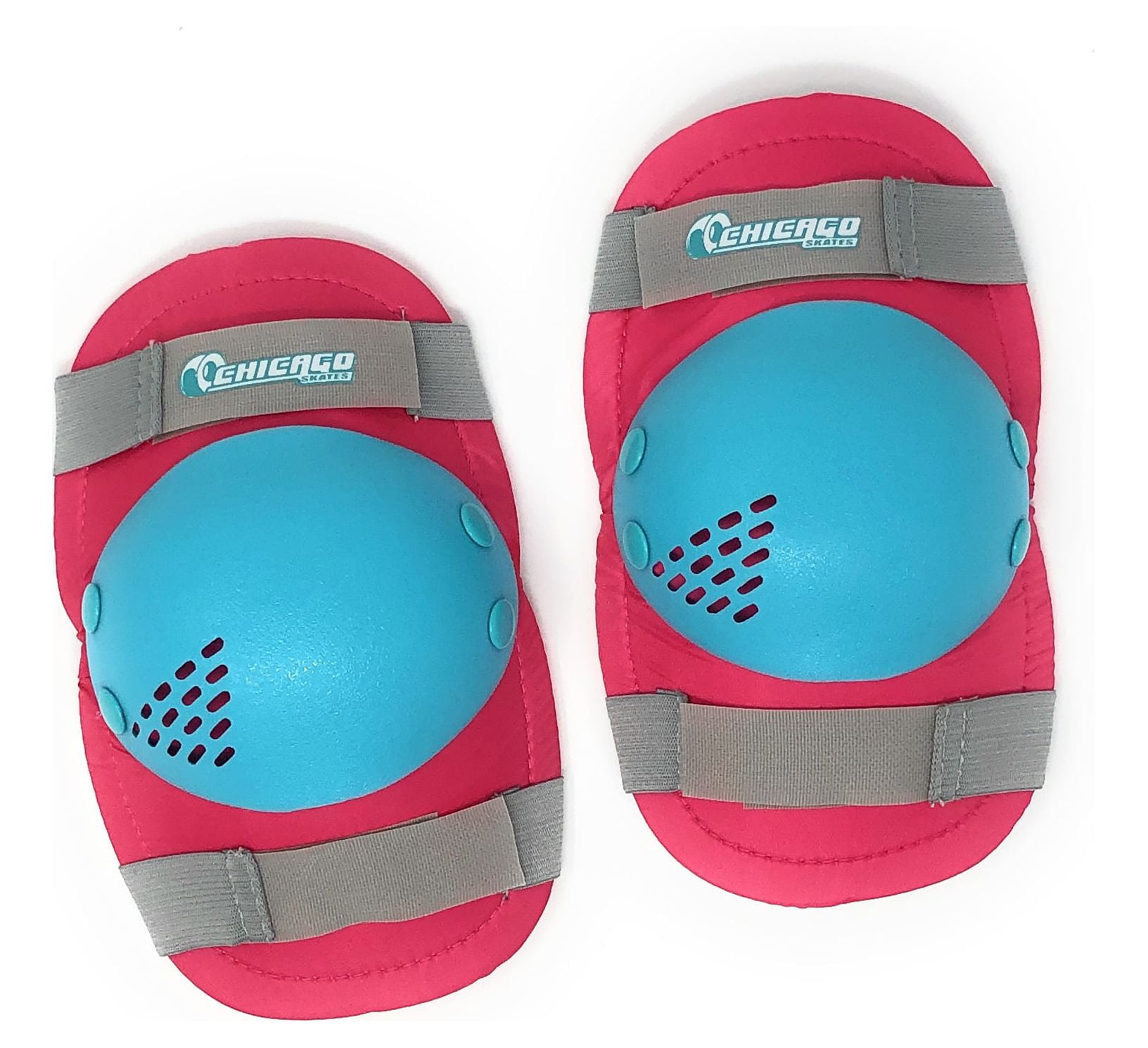 Chicago Skates Adjustable Quad Roller Skate Combo Set Pink/White/Teal – Skates, Helmet, Knee Pads, And Wrist Guards - Size Medium(1-4) - Image 5