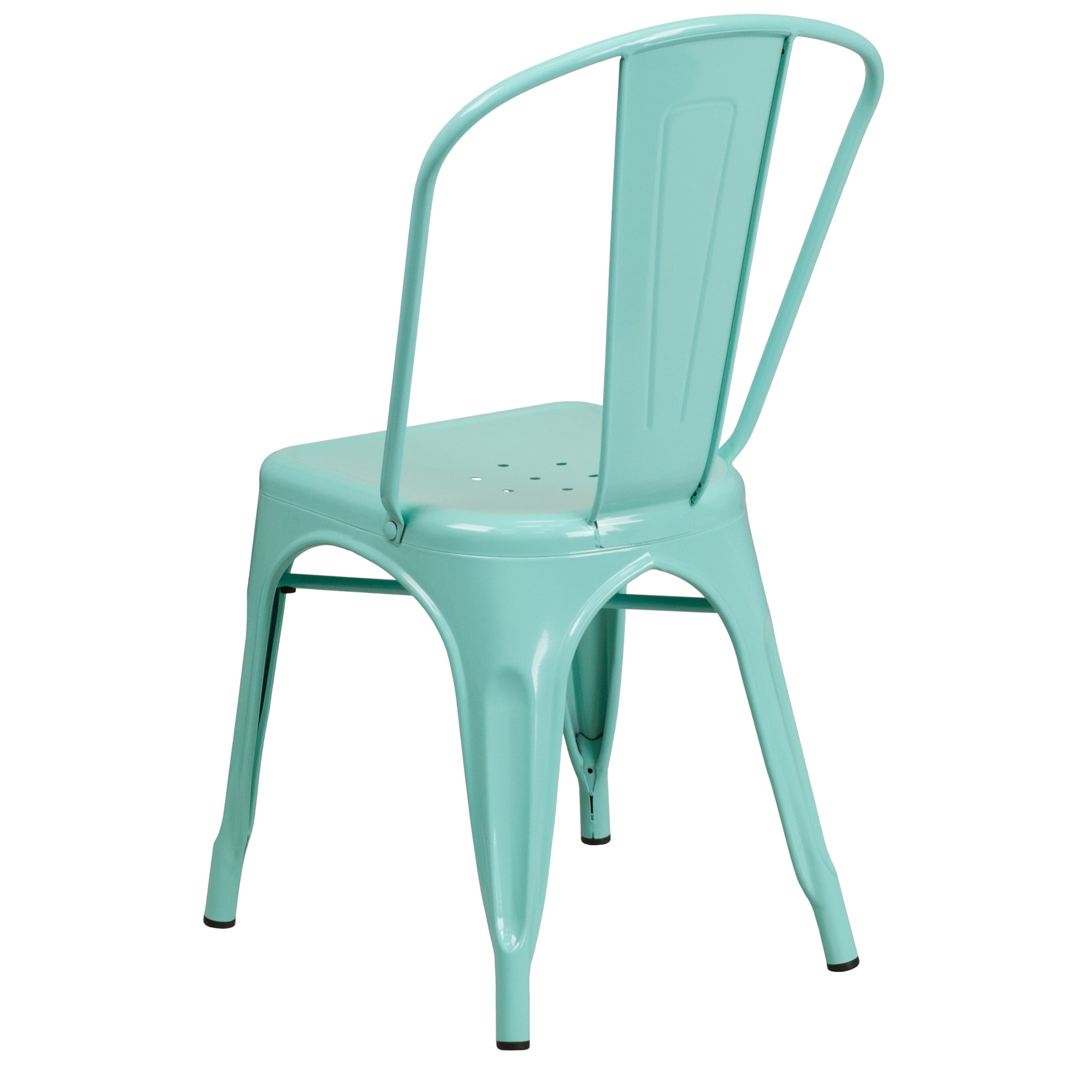 Flash Furniture Tenley Adult Commercial-Grade Metal Indoor/Outdoor Stackable Dining Chair, Mint - Image 12