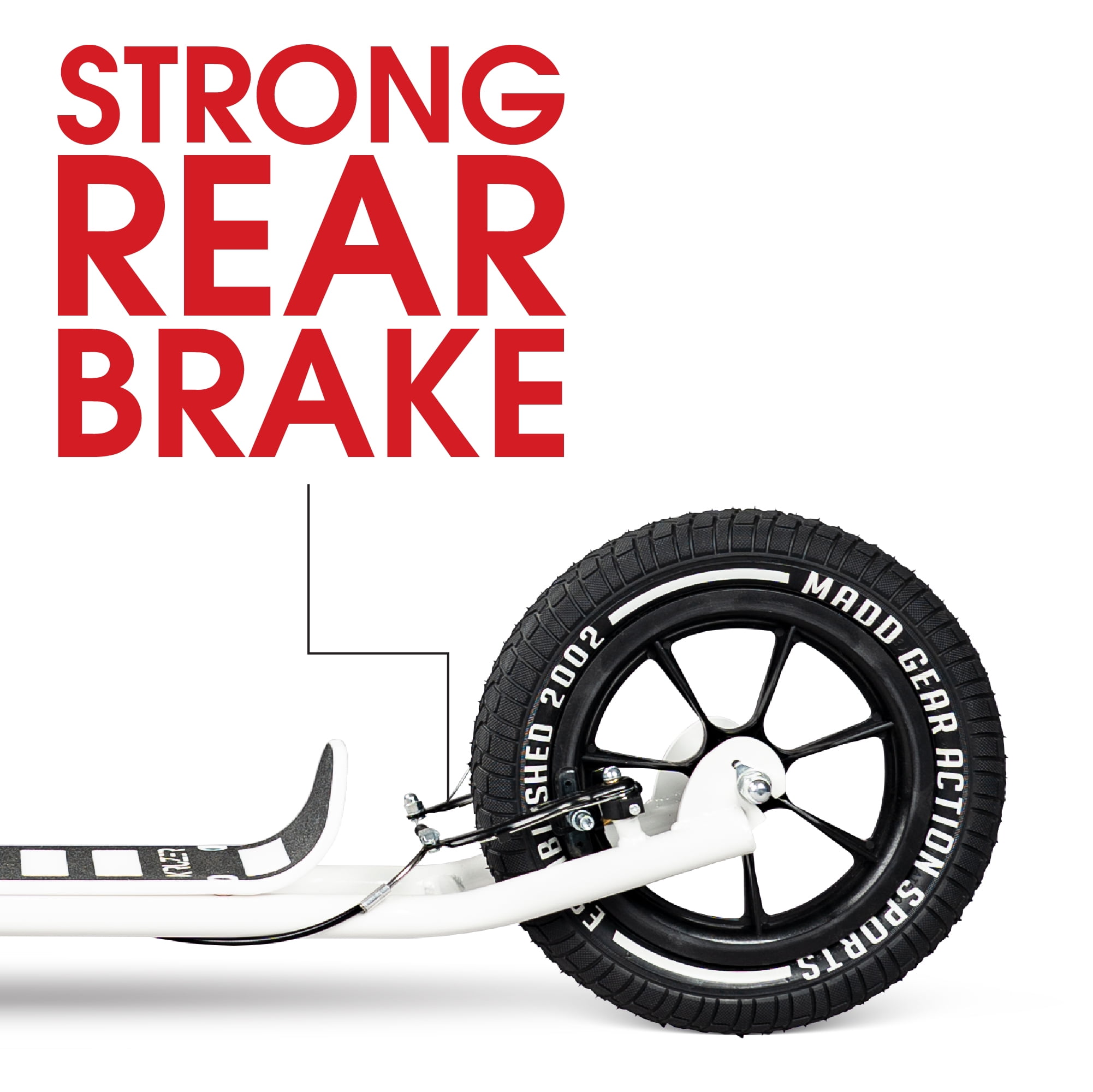 Madd Gear Urban Glide Commuter Scooter - White / Black - Image 7