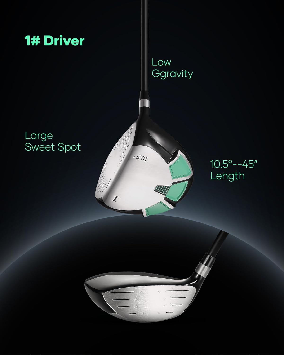 Naipo Golf Club Set 9 Piece Complete Golf Set for Right Handed with Stand Bag and 3 Bonus Head Covers - Image 6