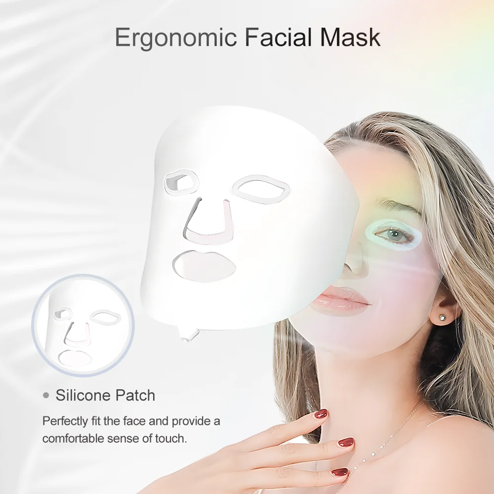 RUTAWZ LED Light Therapy Face Mask for Skin Care, Anti-Aging, and Skin Tone Improvement – Red & Multi-Color LED Light Mask for Face and Neck - Image 7