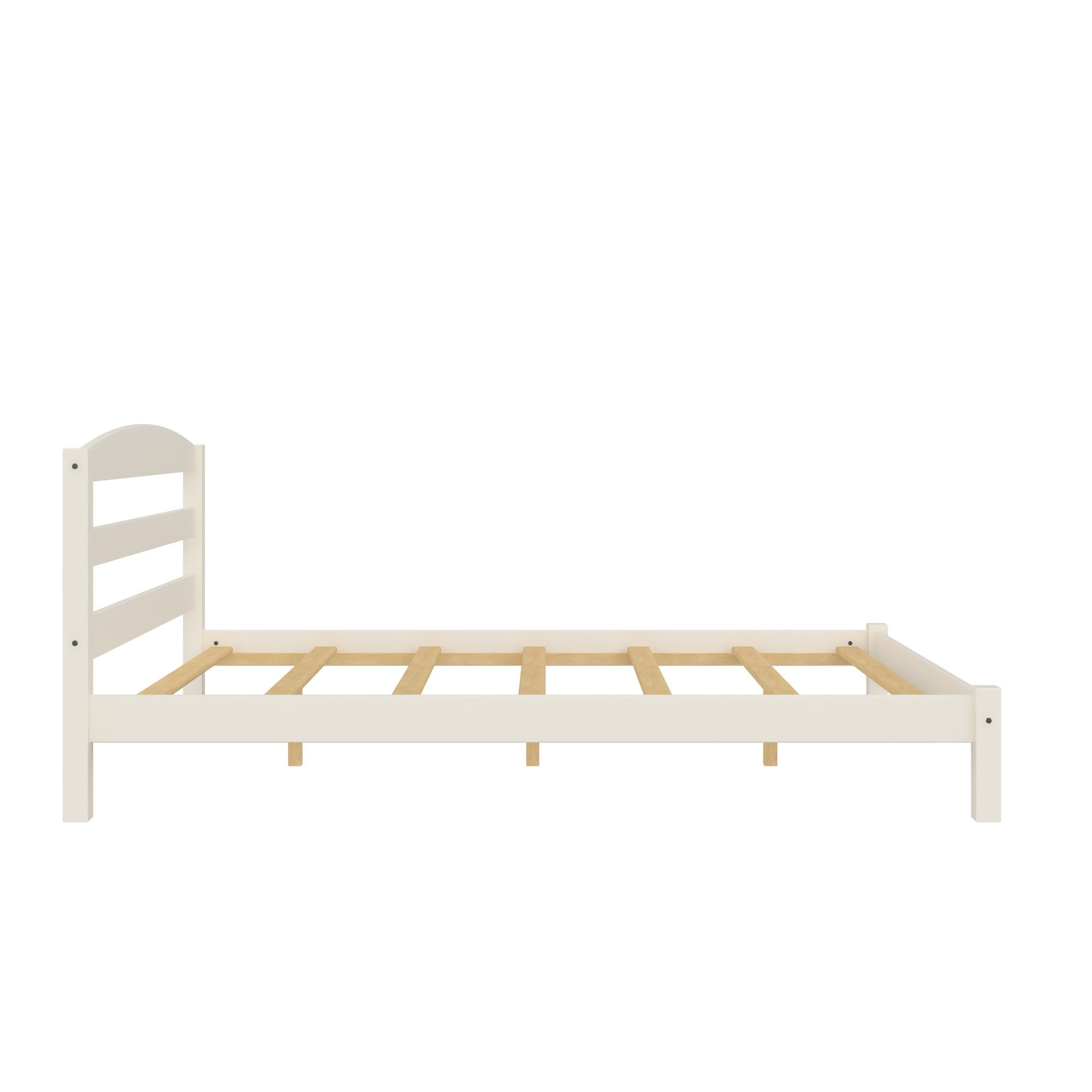 Better Homes & Gardens Leighton Solid Wood Platform Bed Frame, Full, White - Image 2