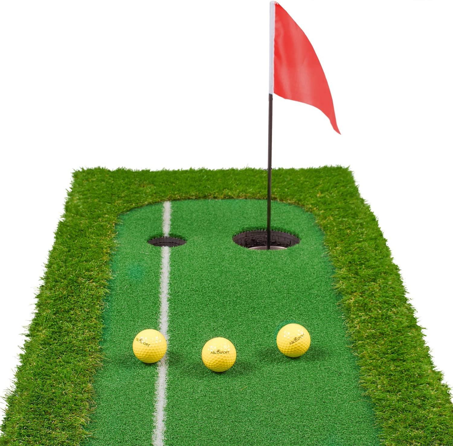 Abco Tech Golf Putting Green Mat - Portable Synthetic Turf Mat - Outdoor and Indoor - for Practicing and Training - Long Lasting Design - Includes 3 Free Golf Balls (1.6ft x 10ft) - Image 10