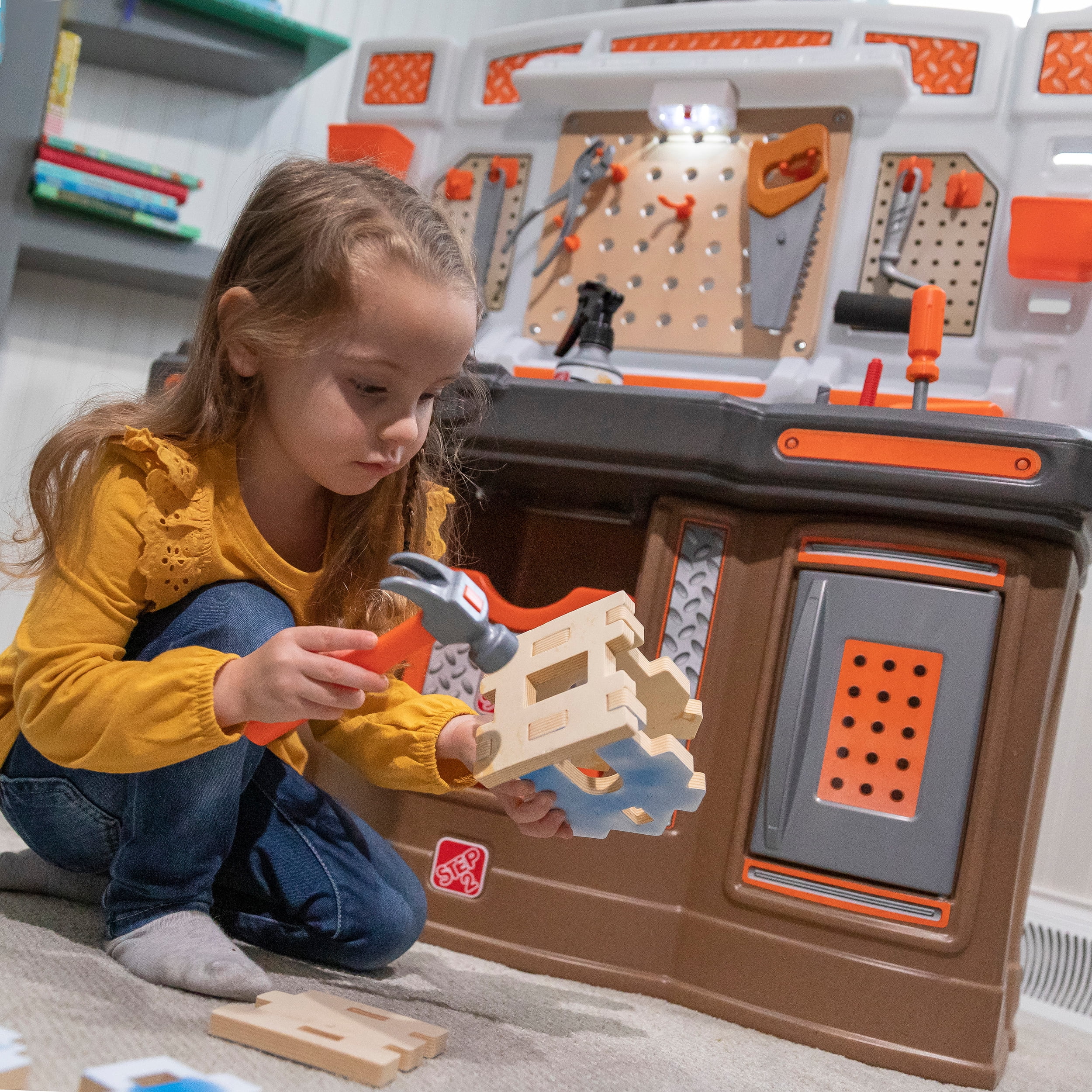 Step2 Big Builders Pro Workshop Multicolor Tool Bench, 27.50" x 34", 19 lb - Image 61