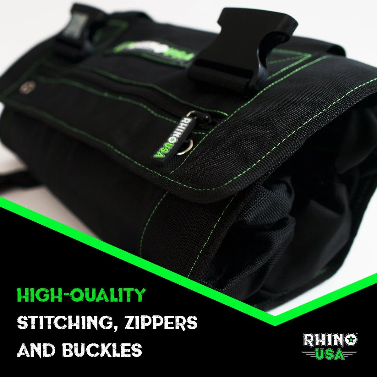 Rhino USA Tool Bag Roll - Heavy Duty Canvas Organizer (Poly/Nylon) - Image 4