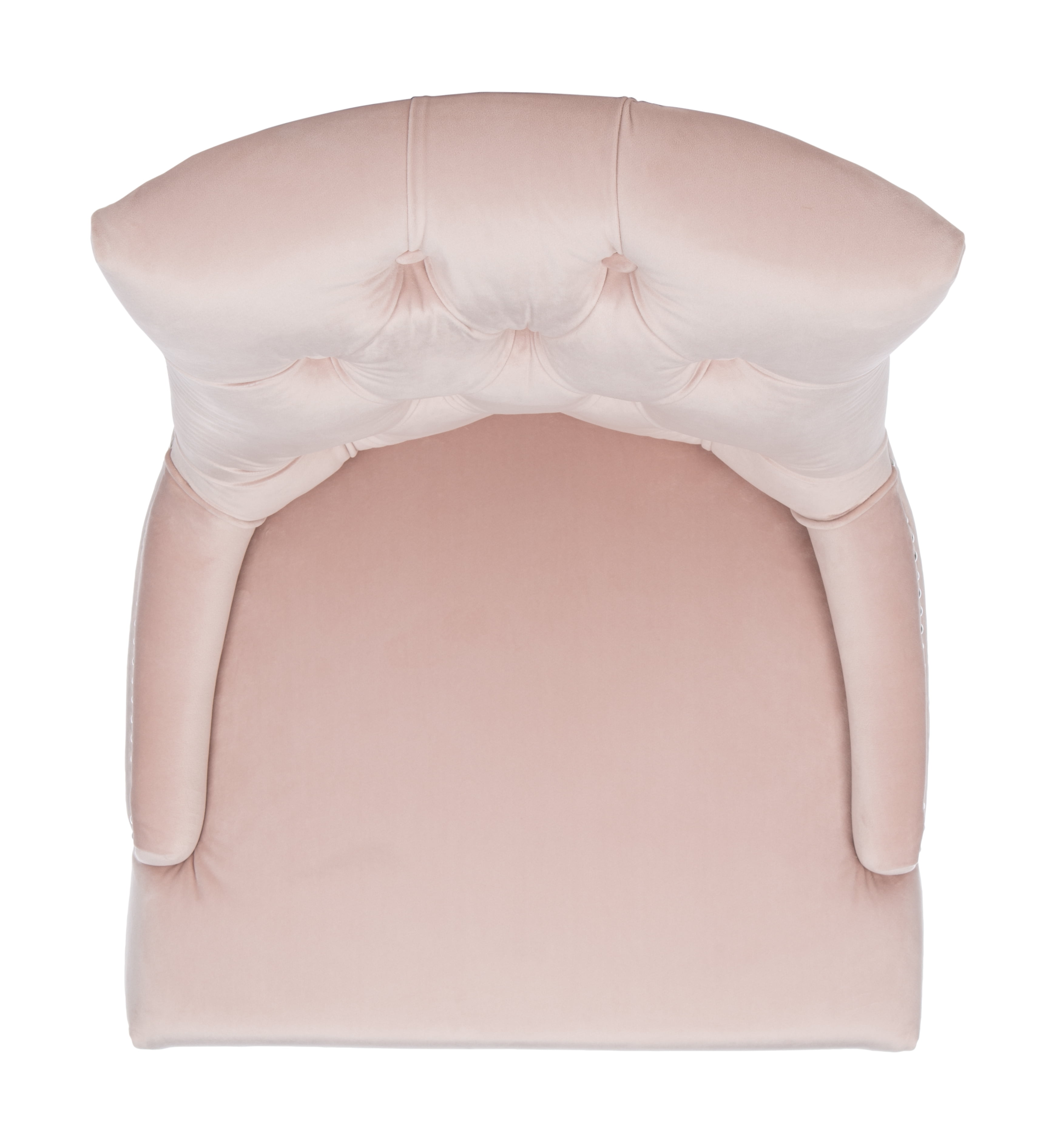 SAFAVIEH Harlow Glam Tufted Ring Chair with Silver Nailheads, Set of 2, Blush Pink - Image 8