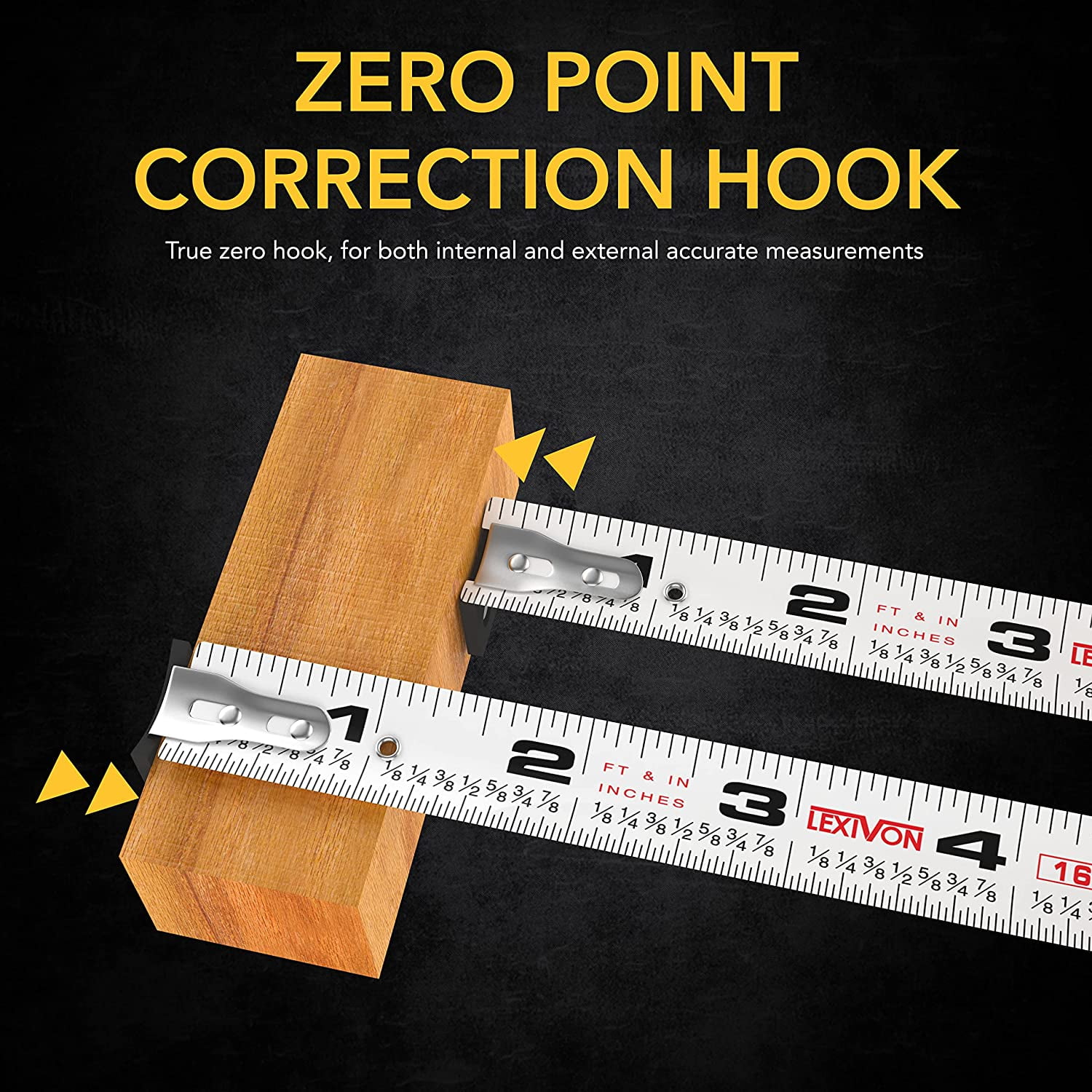 LEXIVON 2 in 1 Digital Laser Tape Measure | 130ft/40m Laser Distance Meter Display On Backlit LCD Screen with 16ft/5m AutoLock Measuring Tape | Ft/Inch/Fractions/M/mm(LX-201) - Image 4