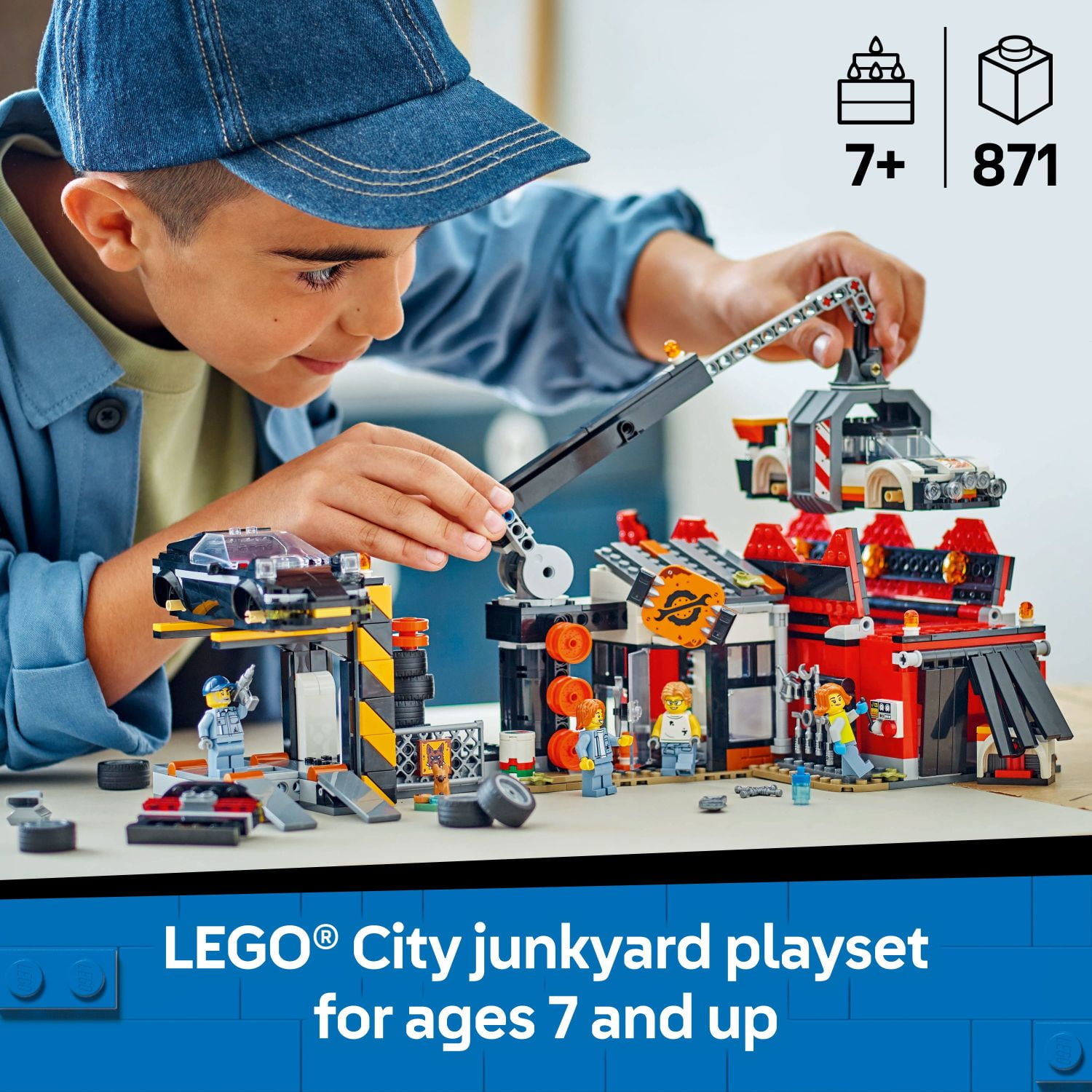 LEGO City Scrapyard with Cars - Building Toy Figures and Playset for Kids, Boys and Girls, Ages 7+ - Learning and Educational Toy for Pretend Play - Gift Idea for Birthdays - 60472 - Image 2