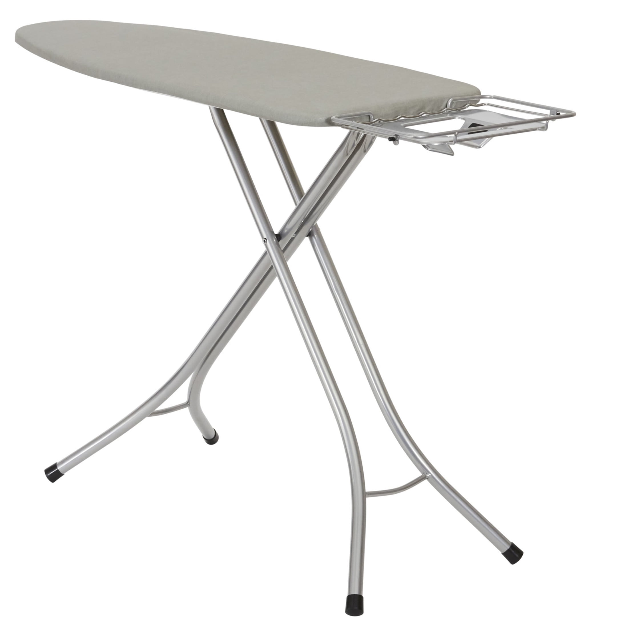 Household Essentials Wide Top Ironing Board, 4-Legs, Steel Top Ironing Board with Fixed Iron Rest, Fiber Pad, Scorch and Stain Resistant, Silver Frame and Silicone-Coated Cotton Cover - Image 3