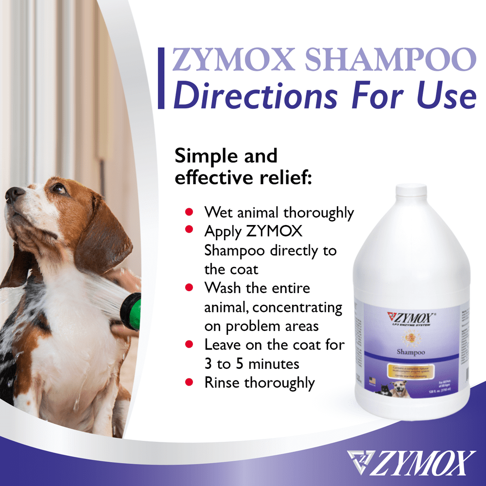 ZYMOX Advanced Enzymatic Shampoo, 1 gal - for Pets & Animals of All Ages: Cleans, Refreshes, Hydrates & Nourishes Dry Skin & Coat - Image 2