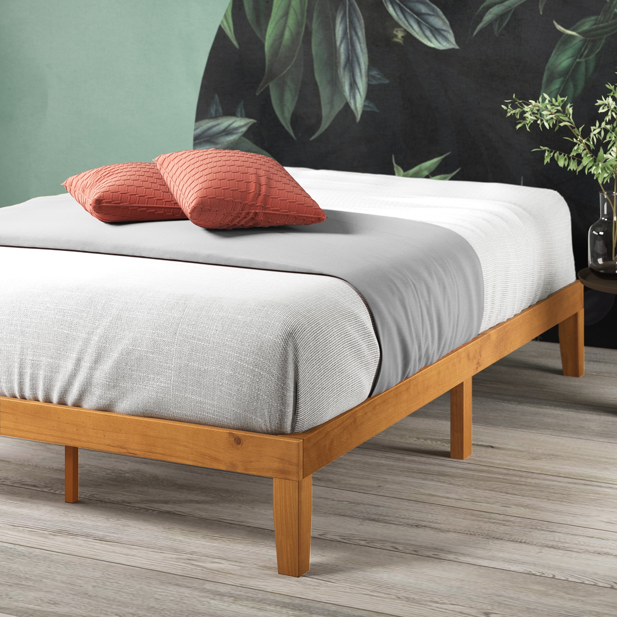 Zinus Alexia 12" Wood Platform Bed Frame, Rustic Pine, Queen - Image 7