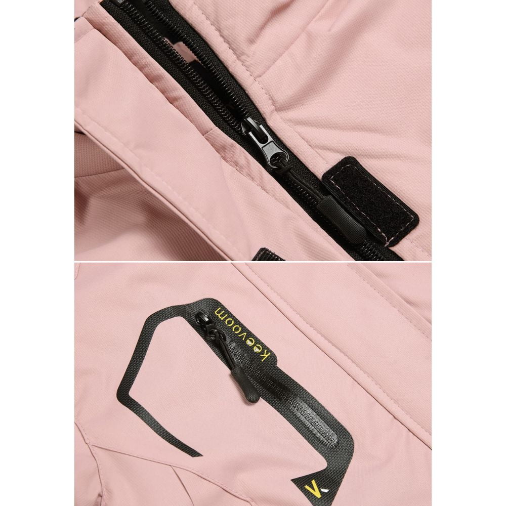 Keevoom Girls Waterproof Ski Jacket Kids Winter Warm Snow Coat Hood Fleece Raincoats - Image 5