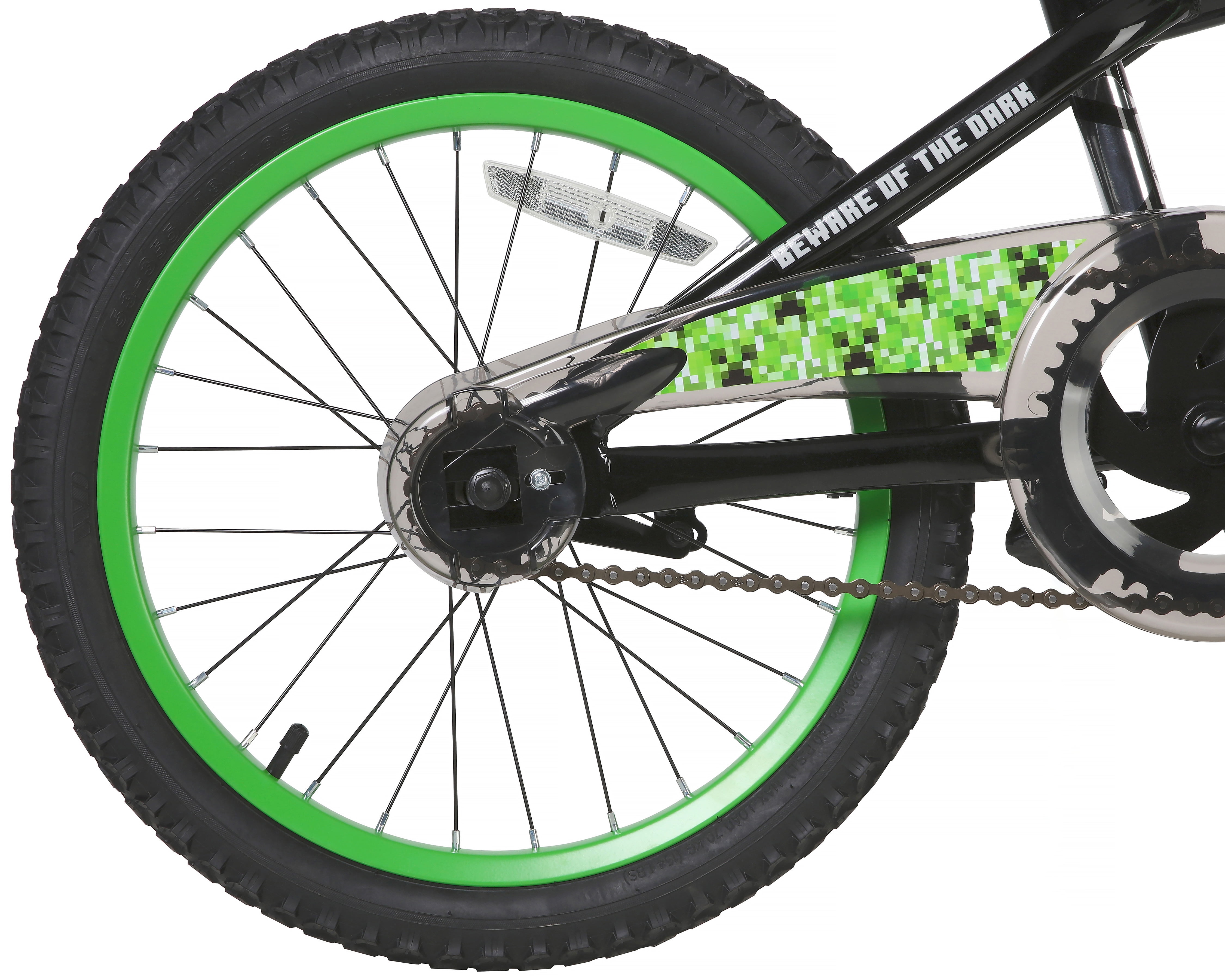 18" Dynacraft Minecraft Unisex BMX Bike, Kids Age 6-9 Years, Green - Image 6