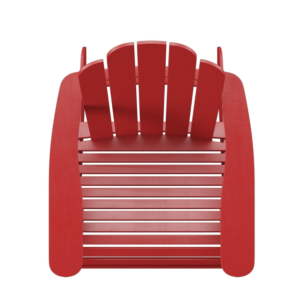 Linon Comfort Back Acacia Wood Adirondack Chair, Red Finish - Image 3