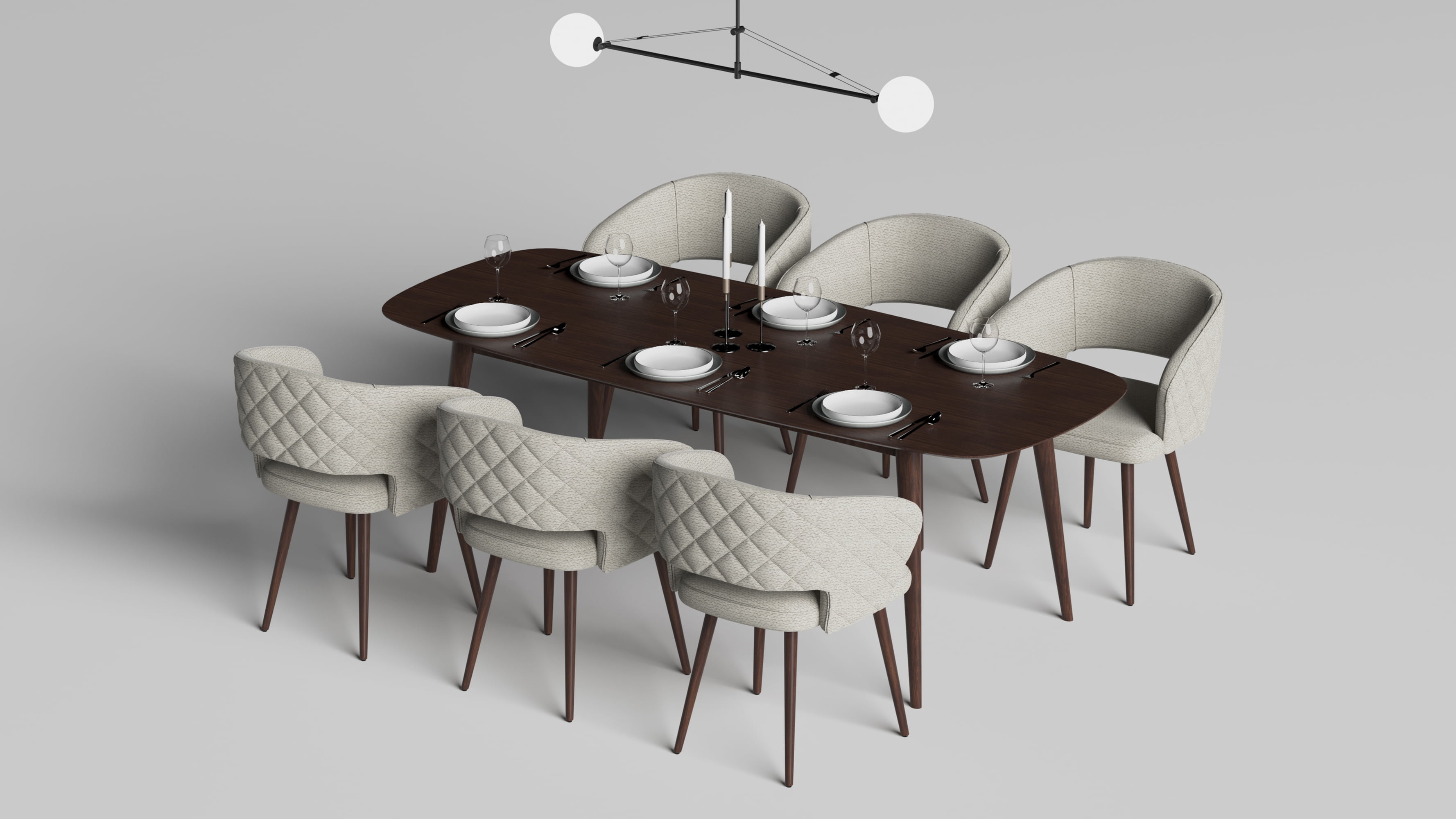 Ottomanson Palermos Mid Century Modern Easy Assembled Kitchen Dining Chair, Beige, Set of 2 - Image 5