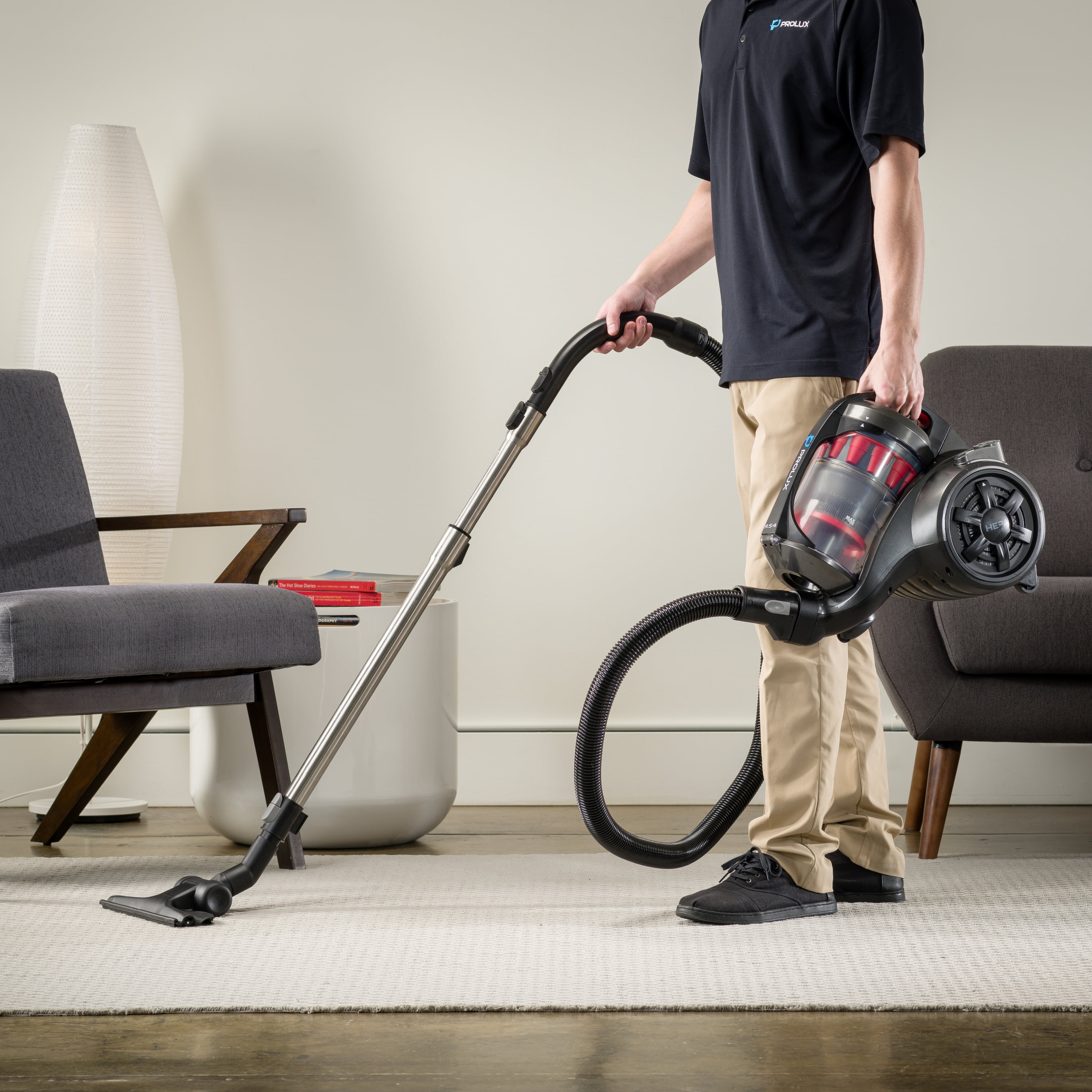 RS4 Lightweight Bagless Canister Vacuum with Dual HEPA Filtration and Premium Button Lock Tools - Image 4