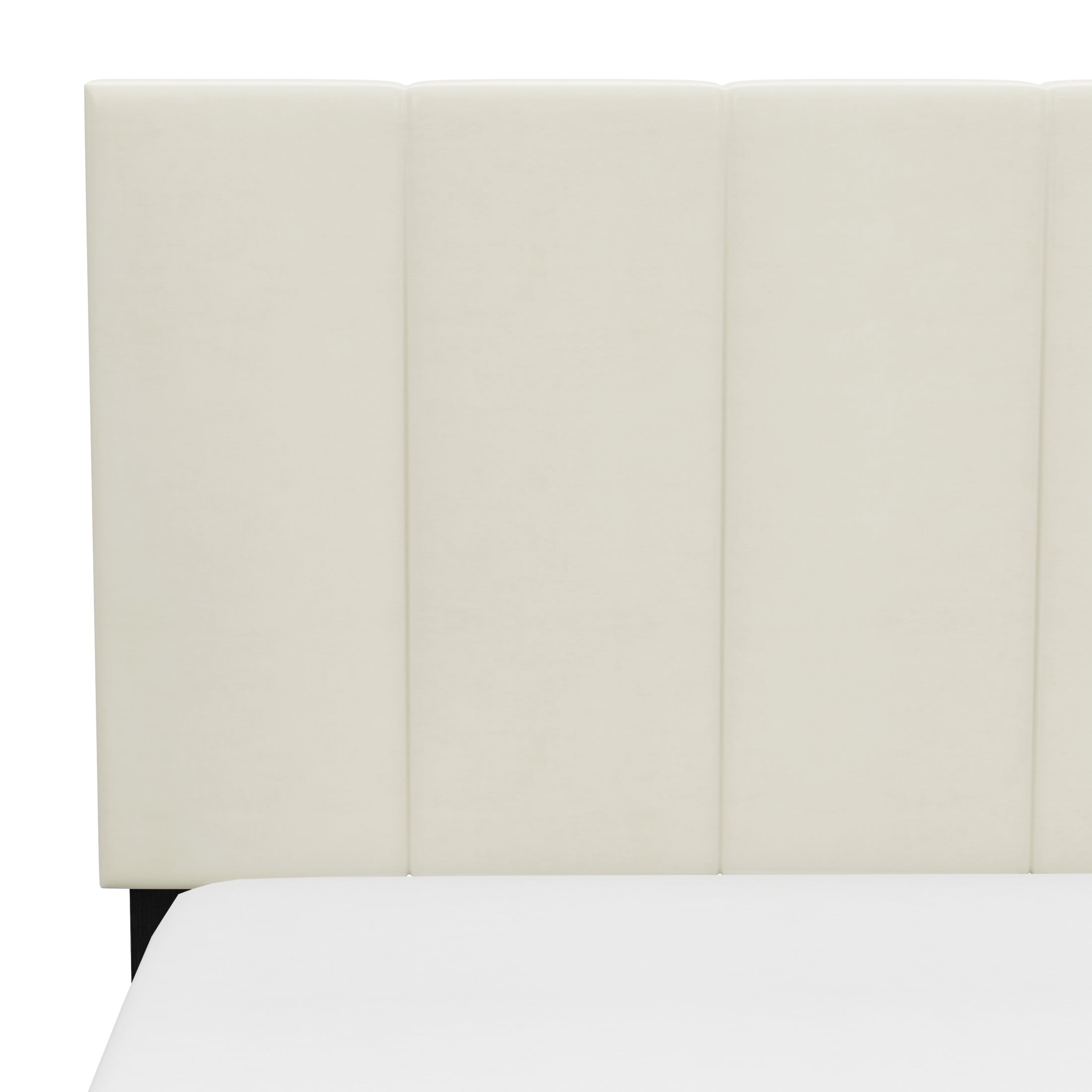 Reece Channel Stitched Upholstered Queen Bed, Ivory, by Hillsdale Living Essentials - Image 16