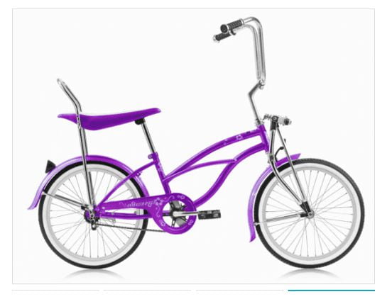 Wonder Wheels 20 In. Beach Cruiser Lowrider Coaster Brake Single Speed Bicycle, Bike With Banana Seat Stainless Steel Spokes One Piece Crank Alloy Rims 36 H - Purple - Image 4