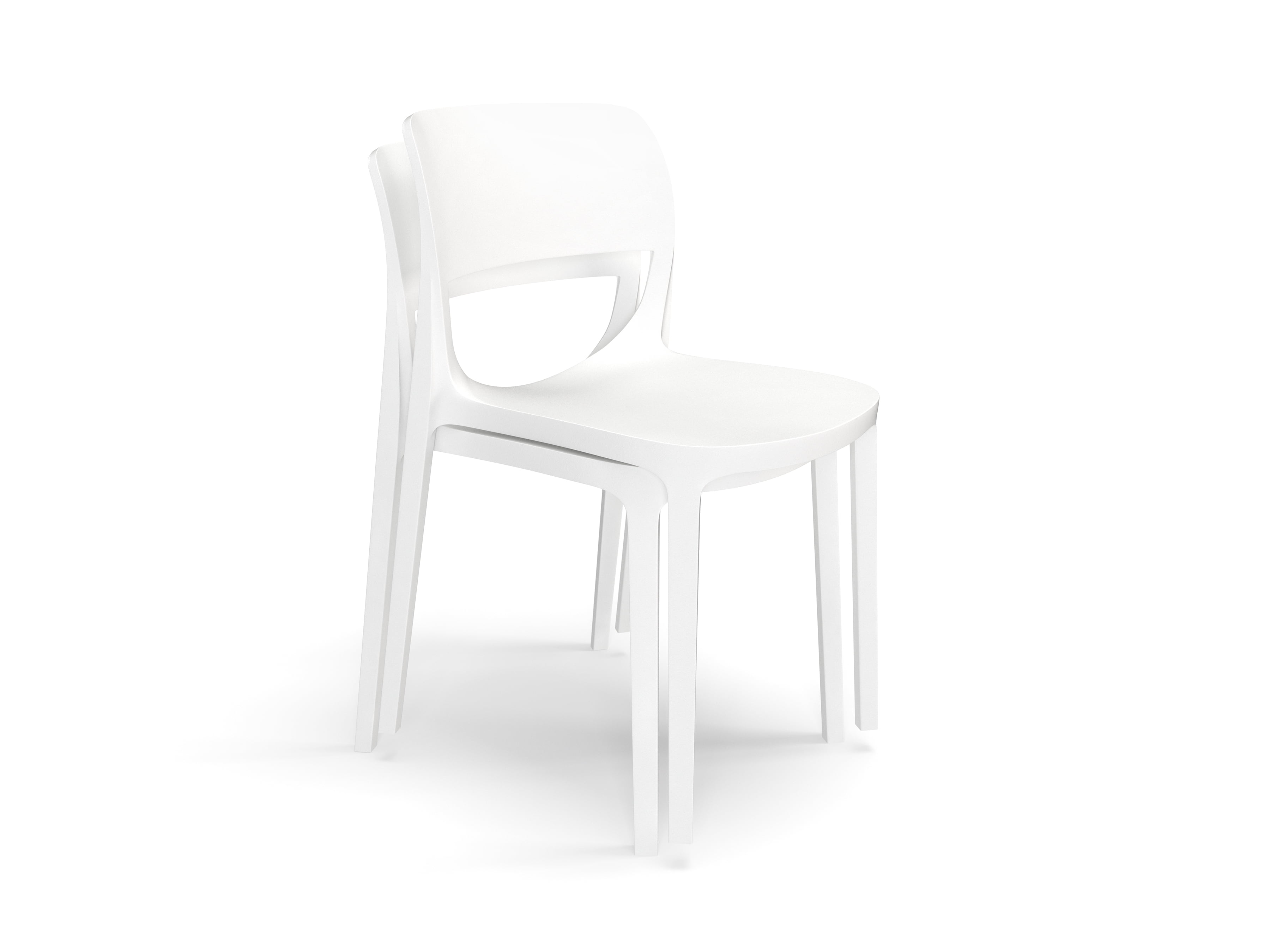 HON Basyx Prodigy Commercial-Grade 2-Pack Armless Stackable Chair, Indoor & Outdoor Chair, in White (BSXVL332WT) - Image 8