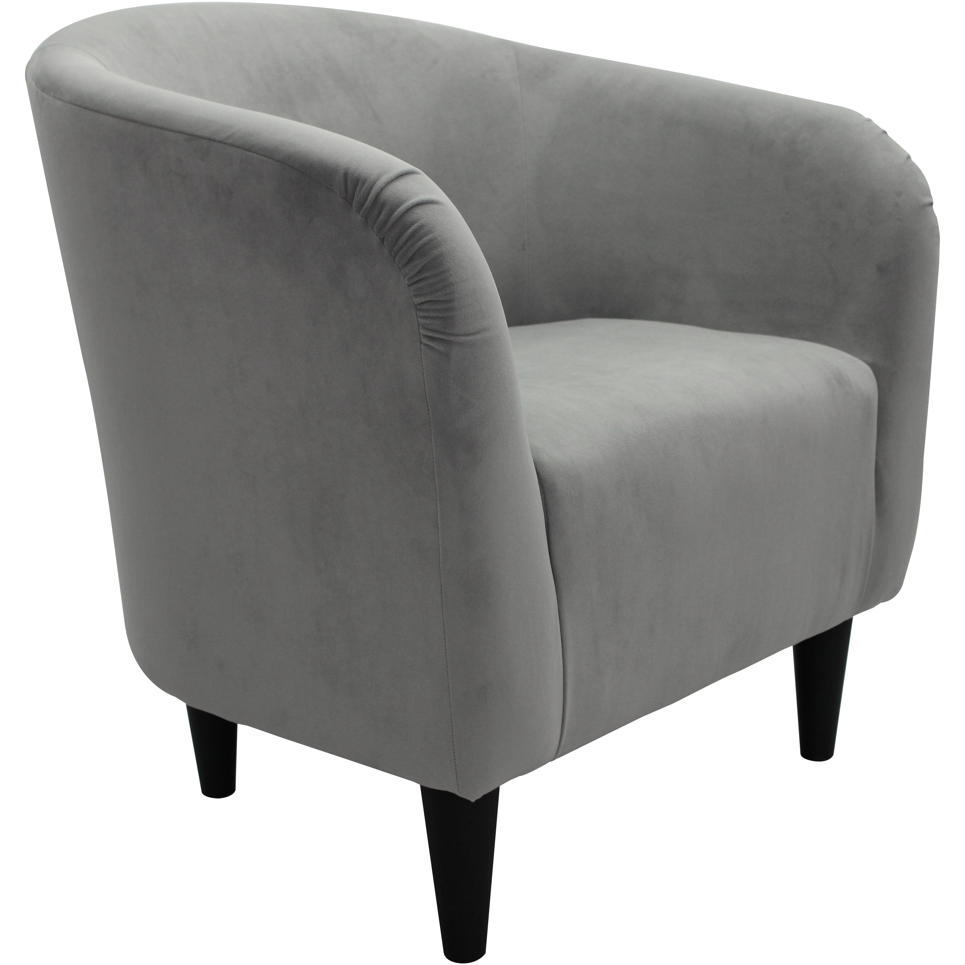 Mainstays Microfiber Tub Accent Chair, Dove Gray - Image 3