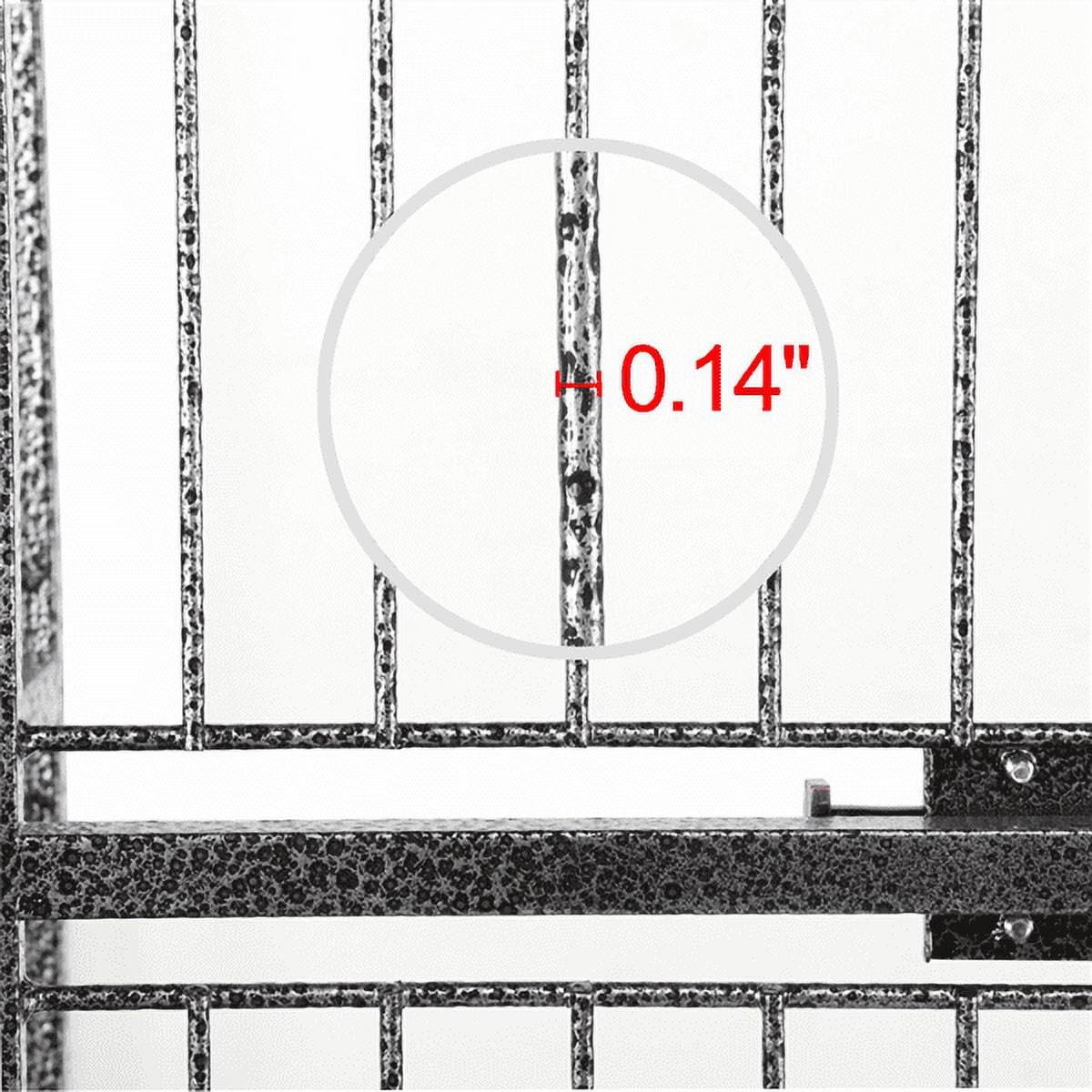 Renwick Extra Large Bird Cage with Rolling Stand, 3 Feeding Bowls and 2 Perches, Black - Image 4