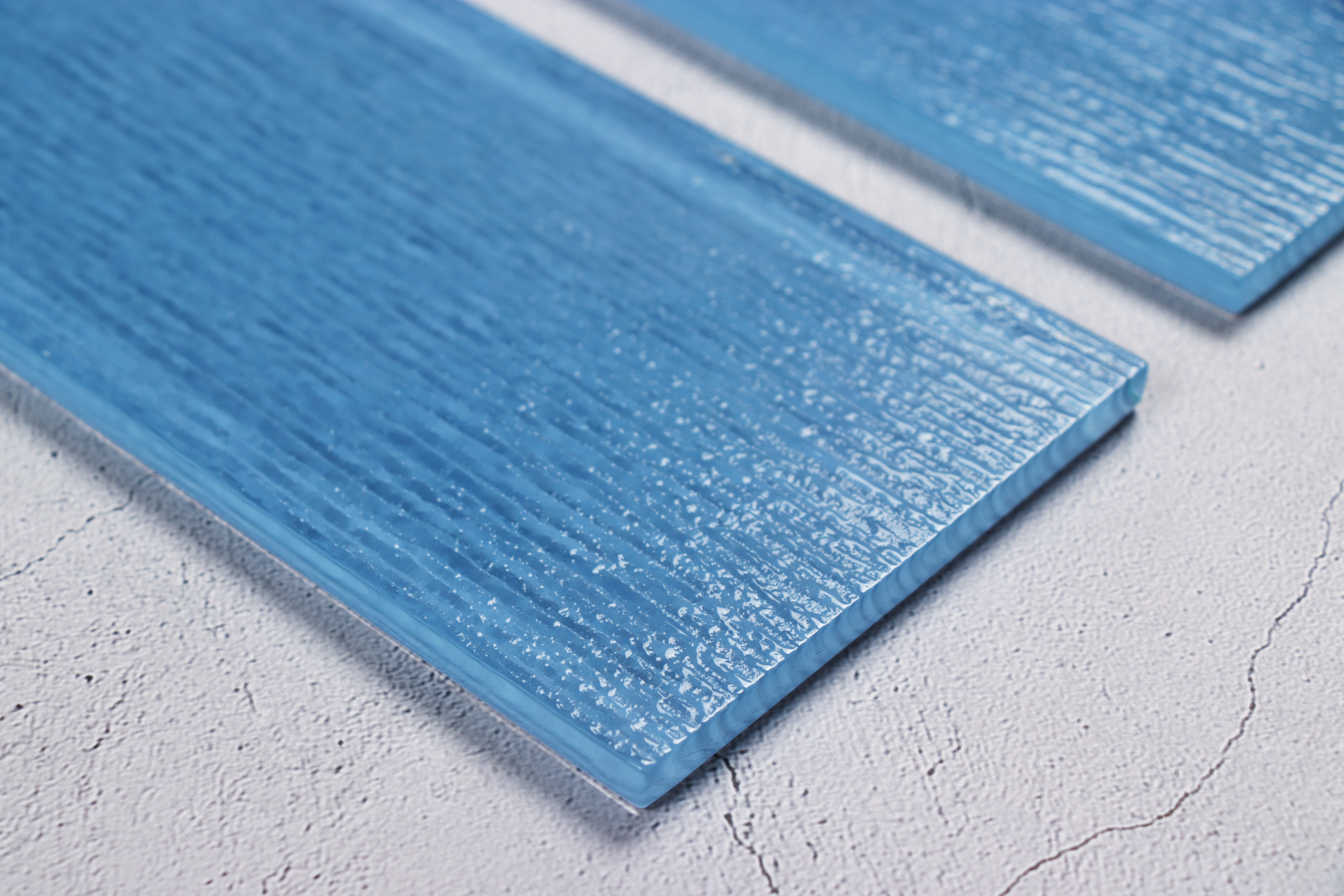 WS Tiles - Textured Sky Blue 4 in. x 12 in. Individual Glass Subway Wall Tile (5 sq. ft / Case) - Image 2