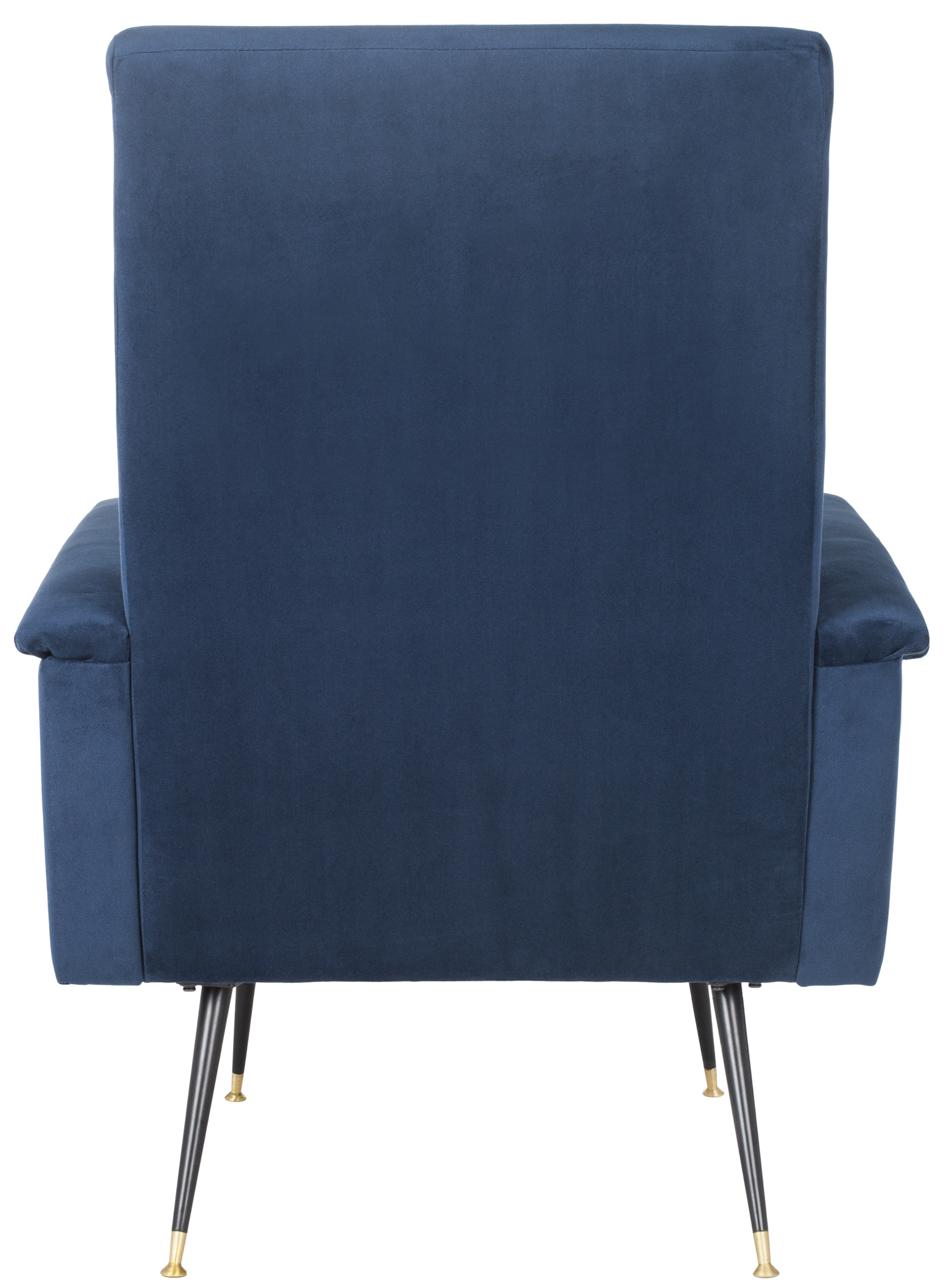 SAFAVIEH Aida Velvet Retro Mid Century Accent Chair, Navy - Image 5