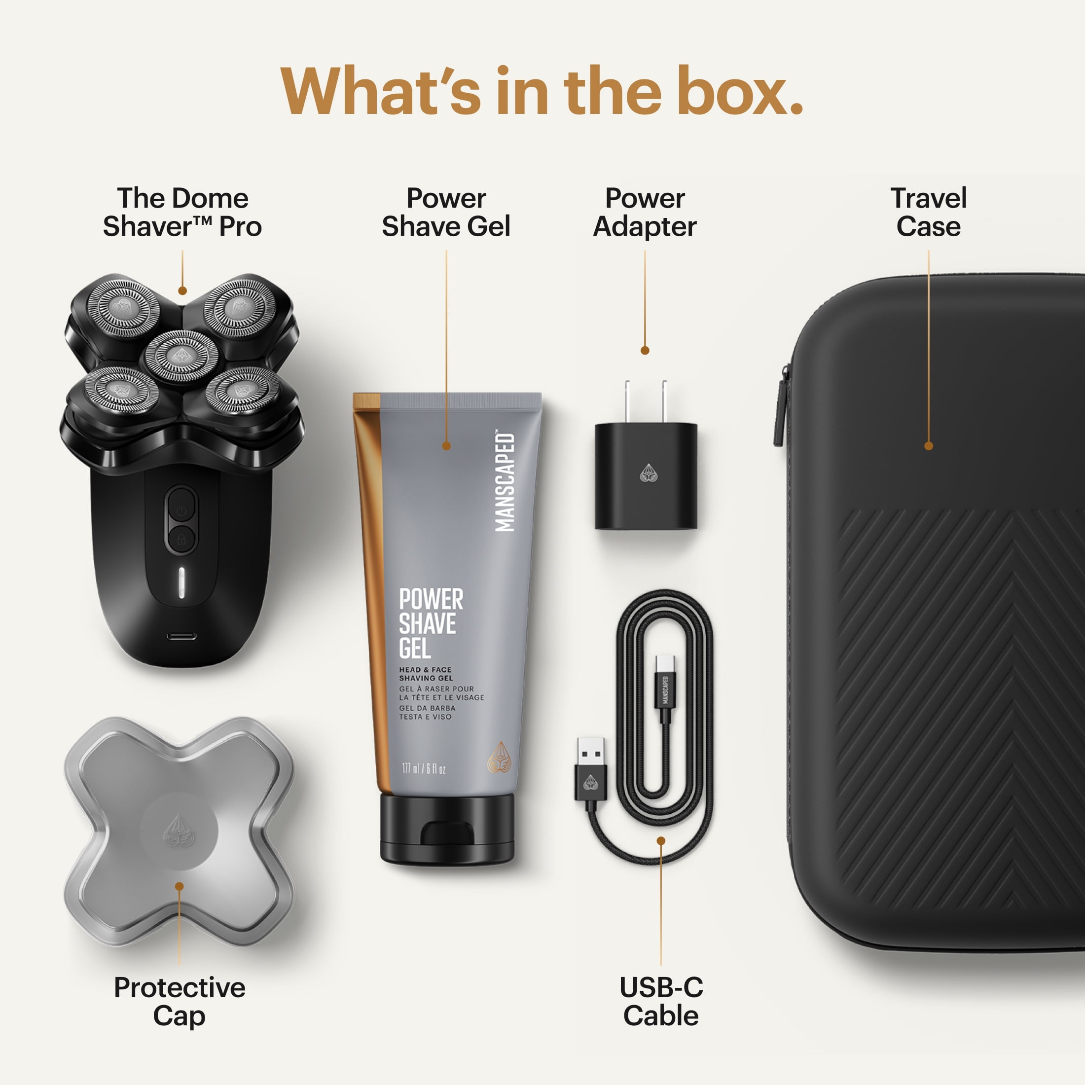 MANSCAPED® The Dome Shaver™ Pro Precision Pack, Men's Electric Head Shaver, Wet/Dry Cordless Bald Trimmer with Power Shave Gel - Image 11